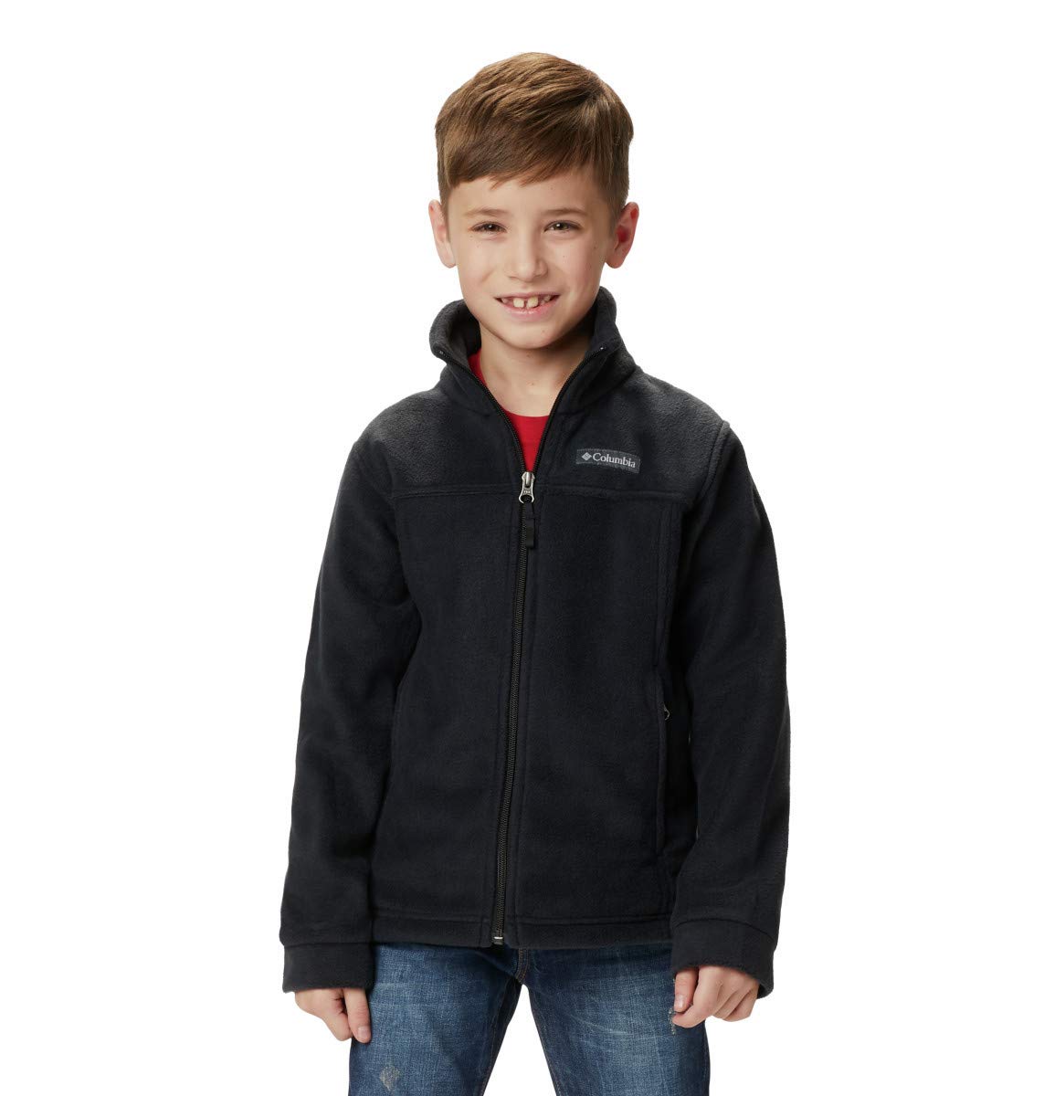 Columbia Youth Boys Steens Mt II Fleece, Black, Medium