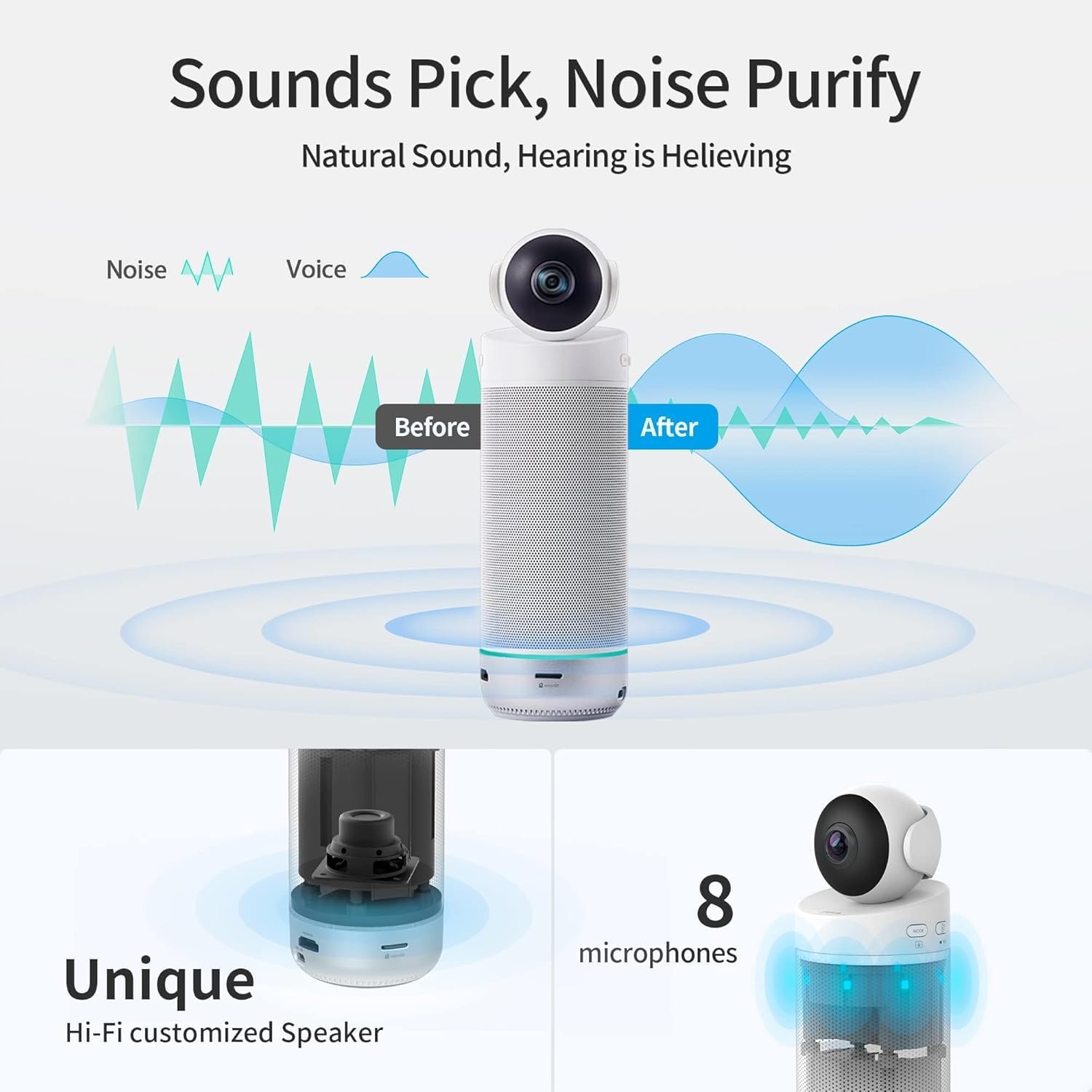 KanDao Meeting S 180-degree Video Conferencing Camera