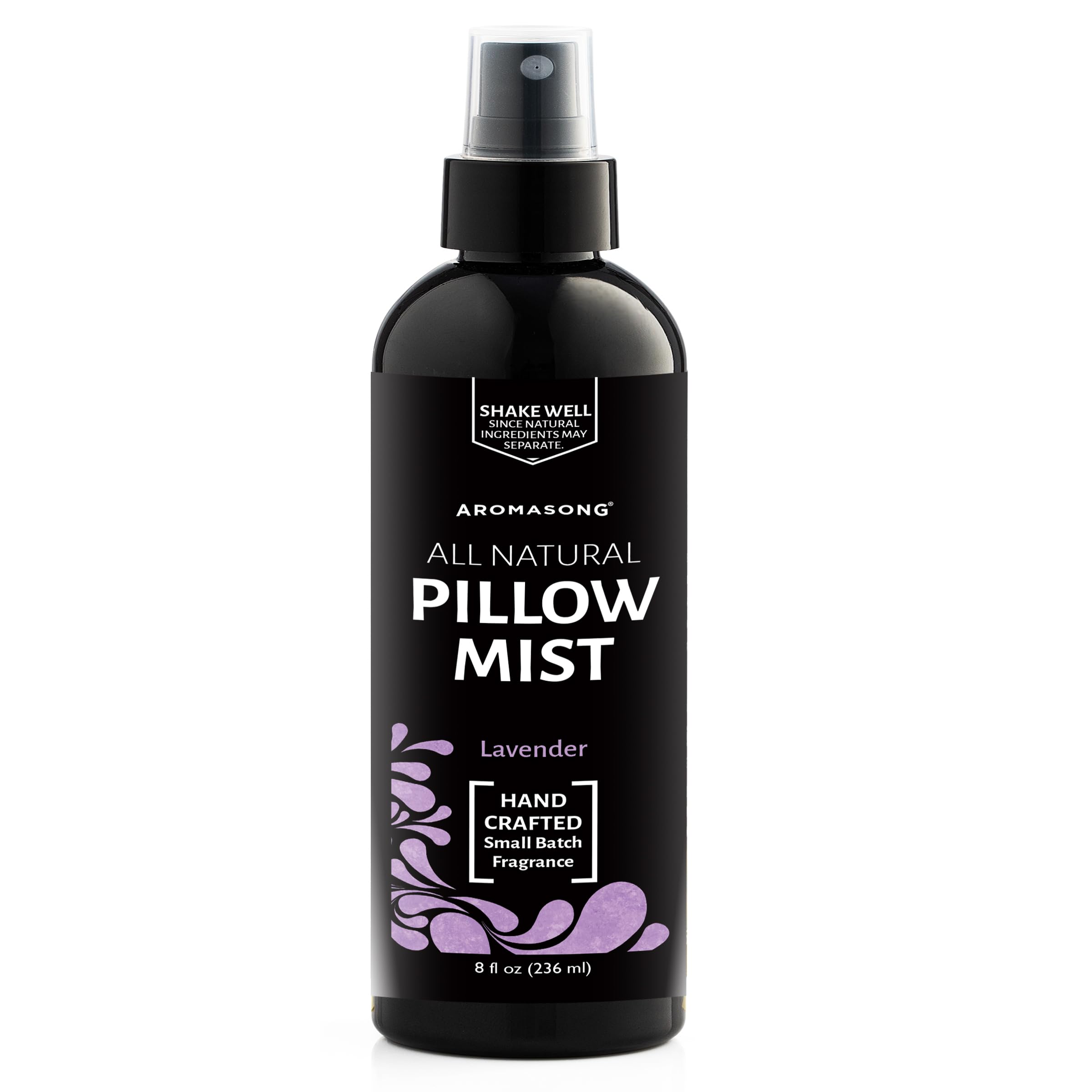 Aromasong Lavender Pillow Spray - All Natural Linen & Bedtime Mist for Sleep - Aromatherapy Botanical Essential Oils for Sleeping - Fragrance Scent 8 Oz.