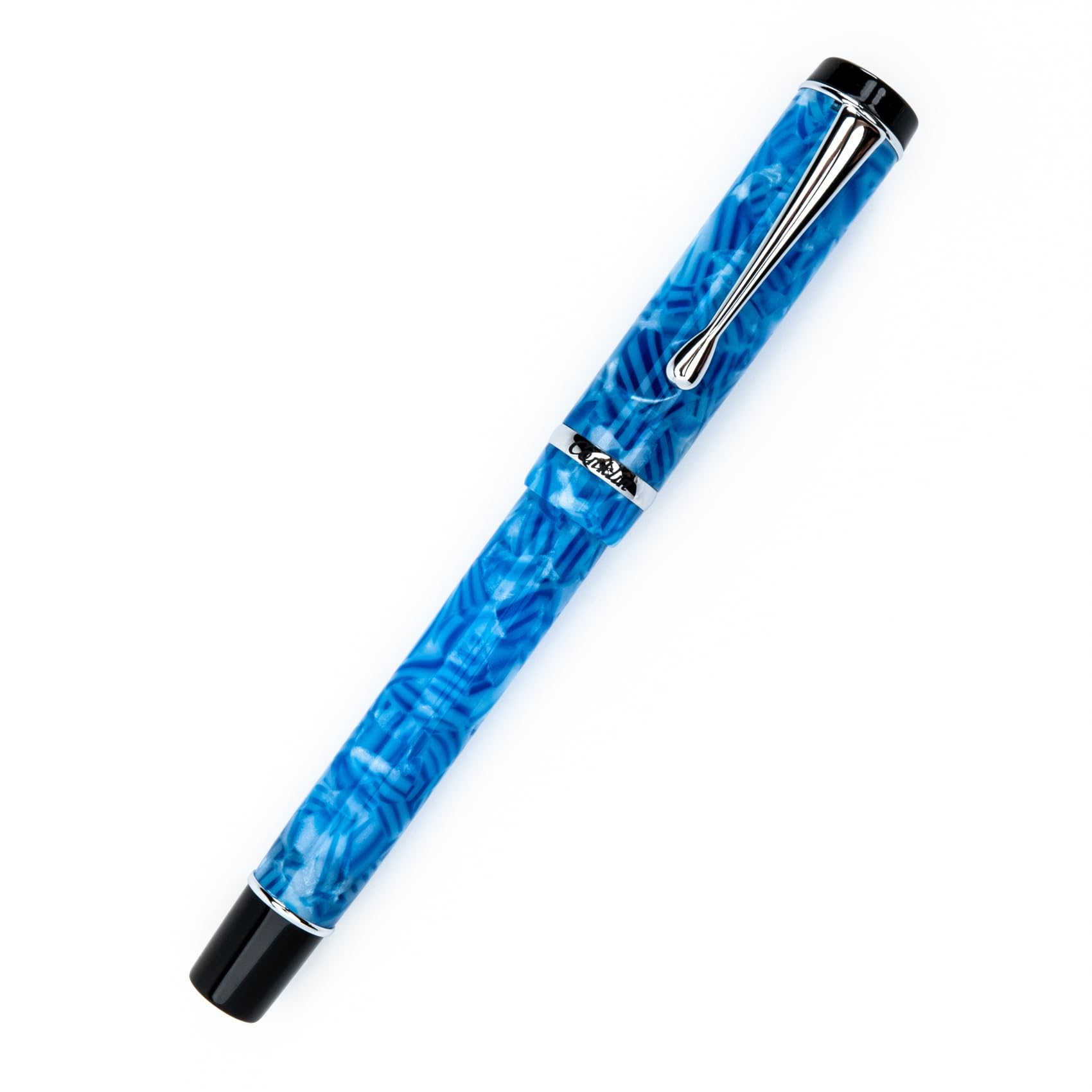 Conklin Duragraph Fountain Pen Ice Blue - Medium Nib, Timeless Writing Instrument with Cool Blue Finish
