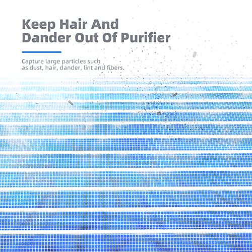 AROEVE MK01 & MK06 Air Filter Replacement 4-in-1 Air Filter for Smoke Pollen Dander Hair Smell Suitable- Standard Version(2 Pack)