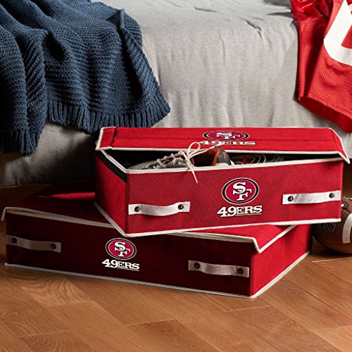 Franklin Sports NFL Jacksonville Jaguars Under The Bed Storage Bins - Large, 26 x 18 x 6 - Inch