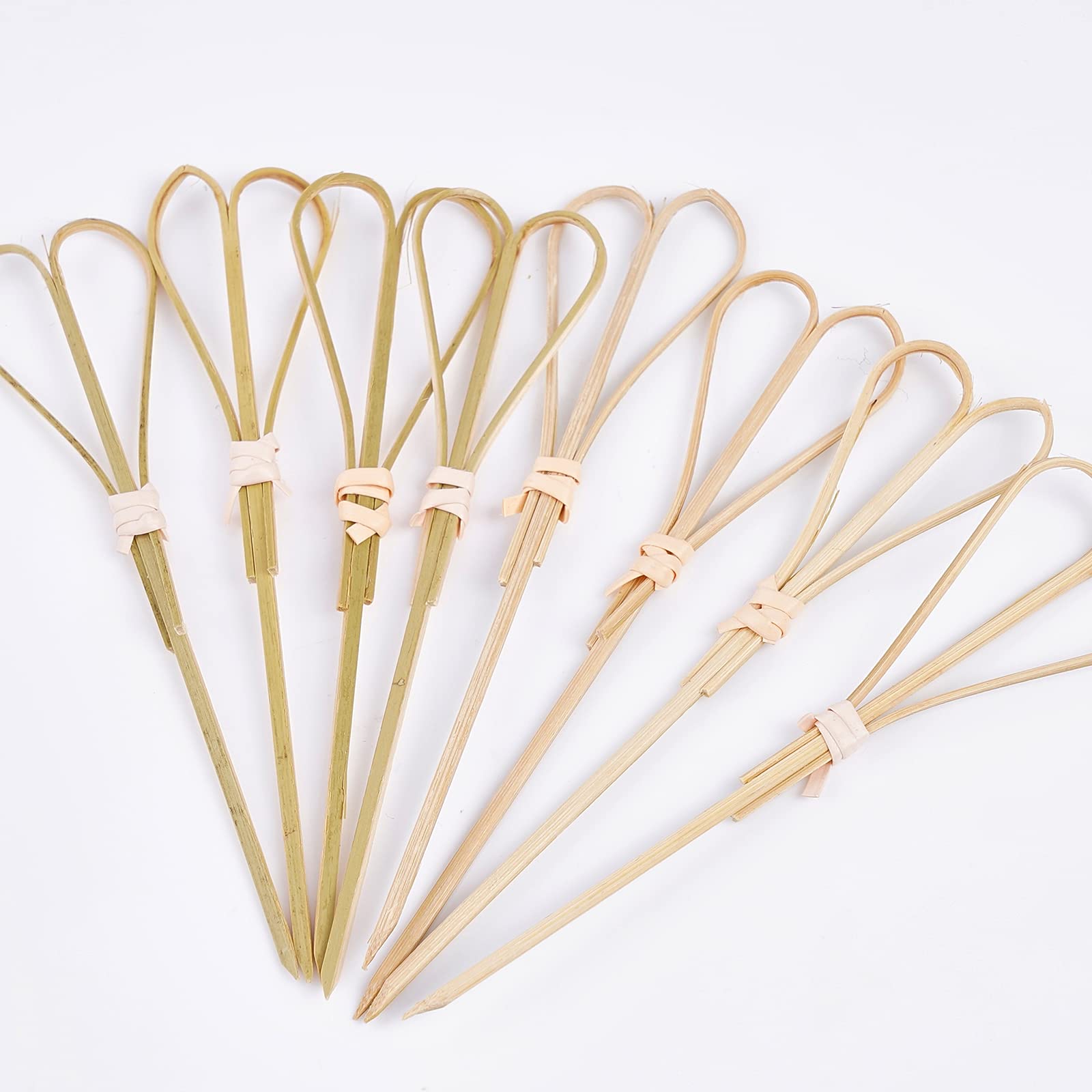 PartyWoo Cocktail Sticks, 100 Counts 4.7 inch Counts Bamboo Skewers with Peach Heart, Cocktail Toothpicks for Appetizers, Cocktail Sticks, Food Picks for Cocktail Party, BBQ - Peach Heart