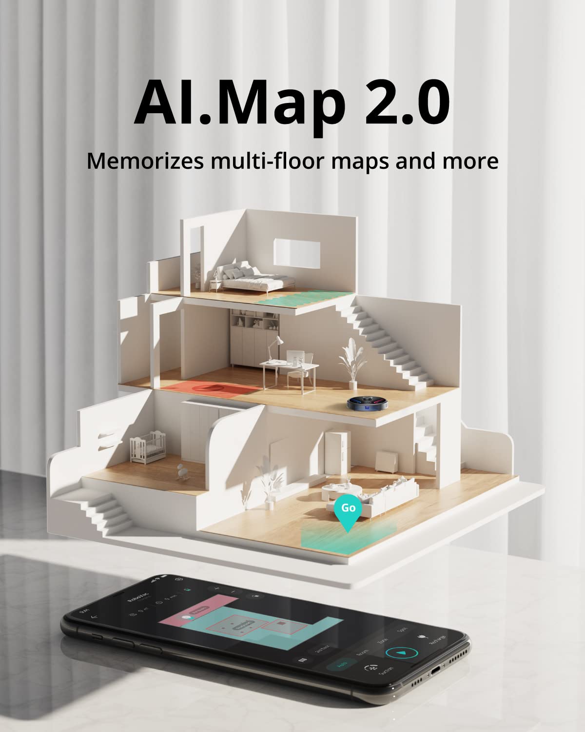 eufy Anker RoboVac X8 - Robot Vacuum Pet Hair, iPath Laser Navigation, Twin-Turbine 2000Pa x2 Suction, AI. Map 2.0 Technology, Wi-Fi, Floor Cleaner, Ideal for Pet Owners