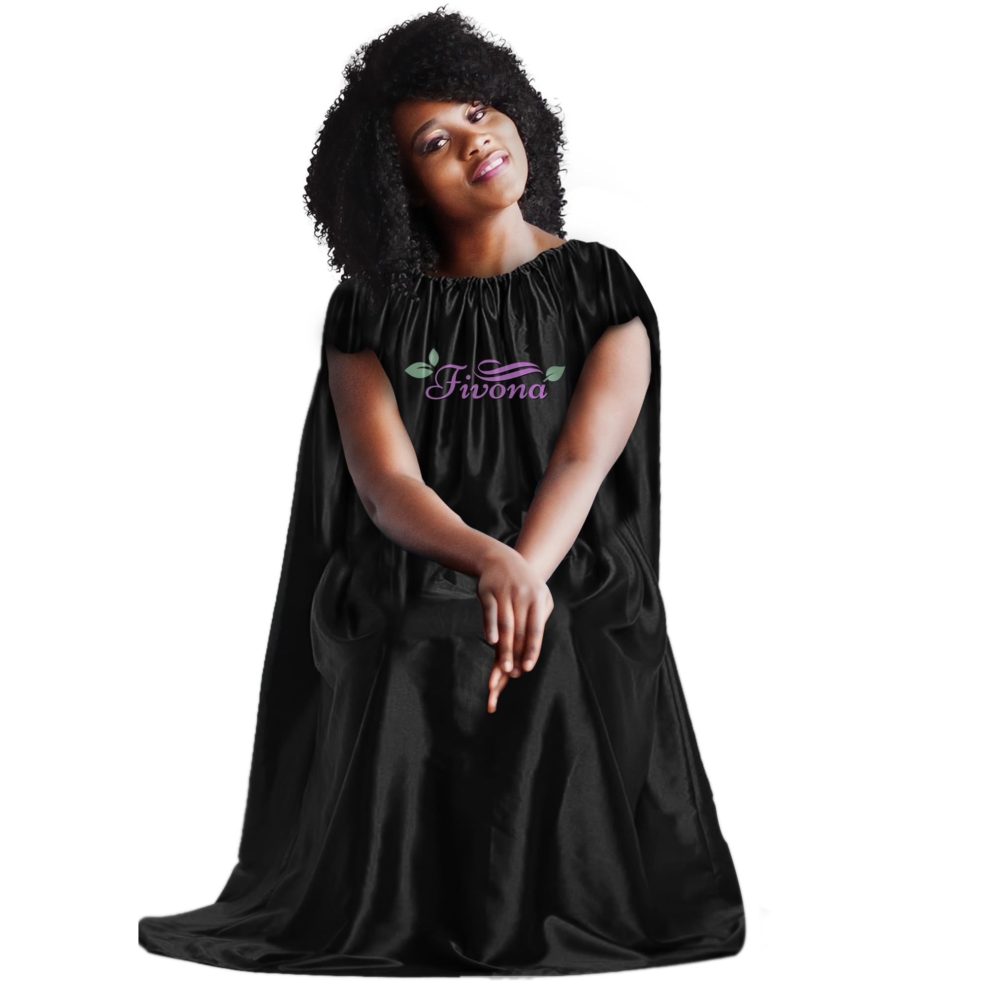 FIVONA Yoni Steam Gown - Universal Size Full Body Covering - Luxuriously Soft Fabric - V Steam Gown with Stretch Ribbing for Spa, Sauna, Beauty Salon or Home