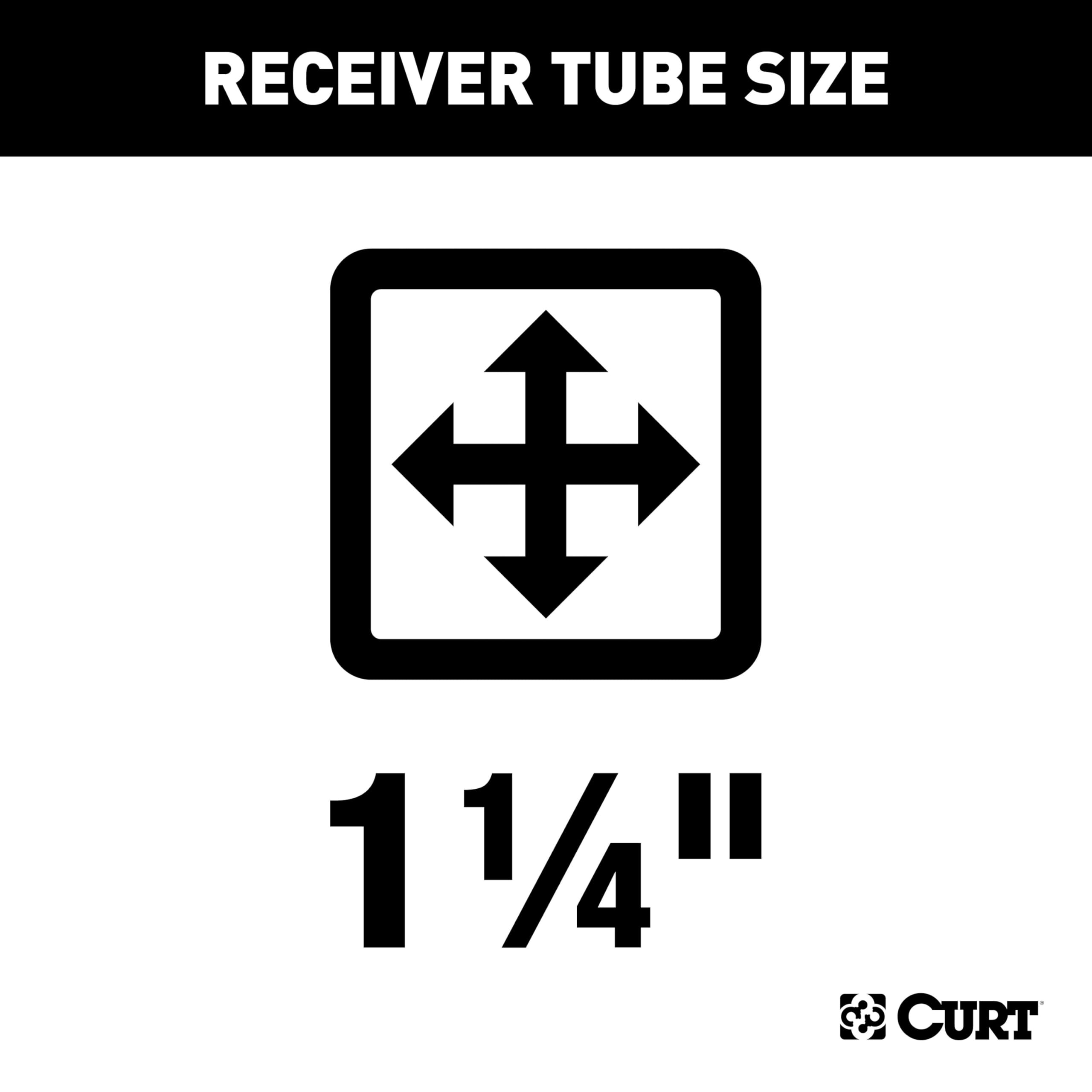 CURT 11276 Class 1 Trailer Hitch, 1-1/4-Inch Receiver, Fits Select Toyota Prius , Black