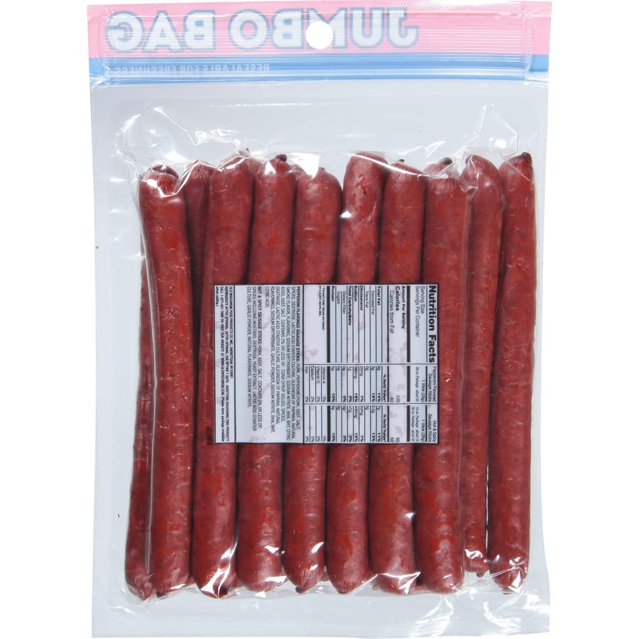 Old Wisconsin Hot & Spicy Twisted Link Sausage Snack Sticks, 14oz Resealable Package, Naturally Smoked, Ready to Eat, High Protein, Low Carb, Keto, Gluten Free