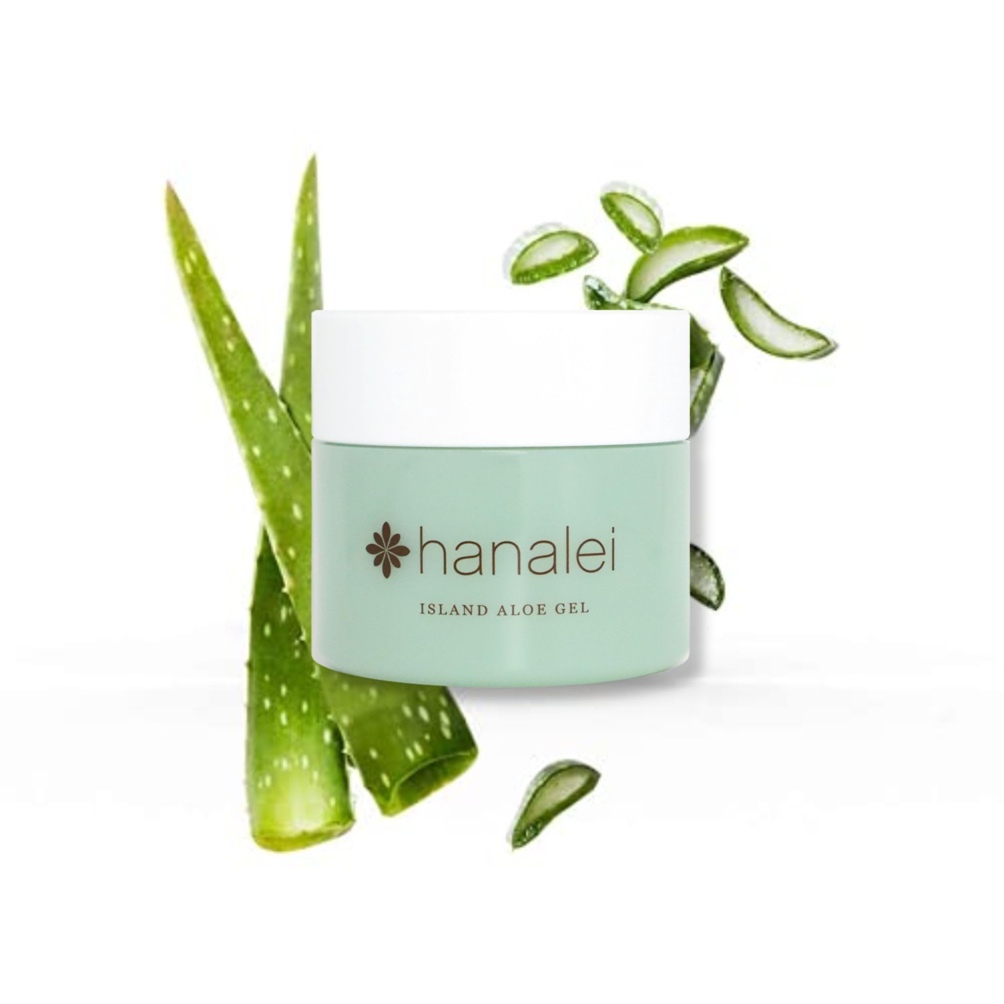 Hanalei Aloe Gel & Face Moisturizer Bundle– Cooling Aloe Gel (100 g) for Soothing & Hydration, SPF 50+ Mineral Sunscreen (1.7 oz), Vegan, Cruelty-Free, Paraben-Free