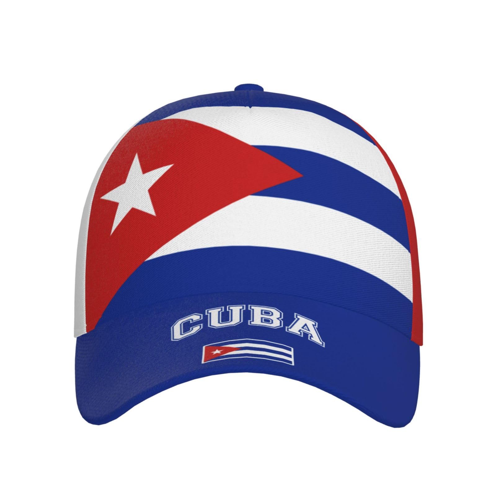 Cuba Flag Baseball Cap for Men Women, Fashion Flag of Hat Adjustable Sun Protection Visor Caps Trucker Hat Patriotic Dad Caps