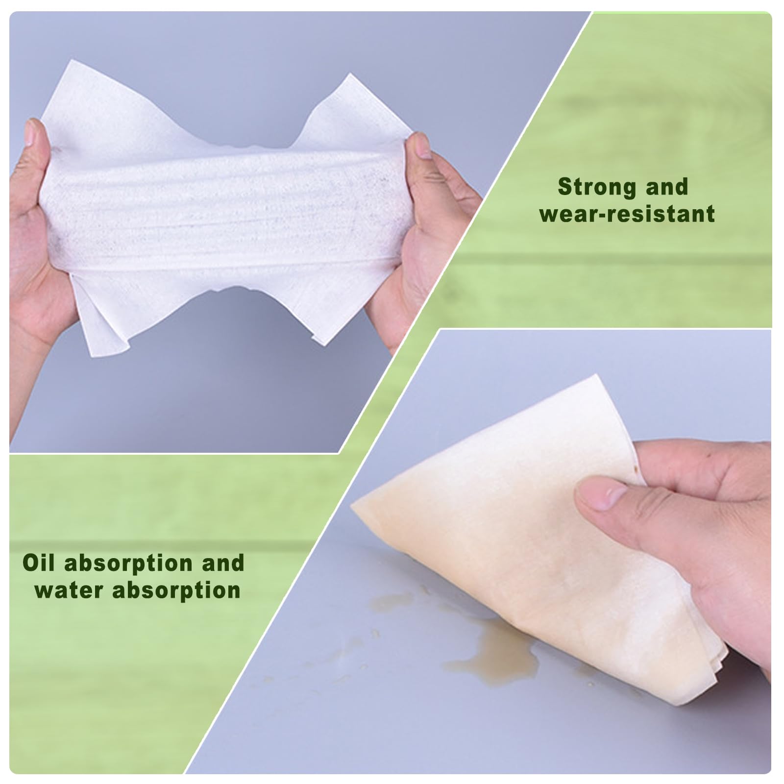 Etenpo Cleanroom Wipes Lint Free,9" X 9" 300 PCS Nonwoven Cleanroom Wipes,55% cellulose+45% polyester,Good Adsorption Suitable for Labs,Electronic Equipment,Cleanroom,0609