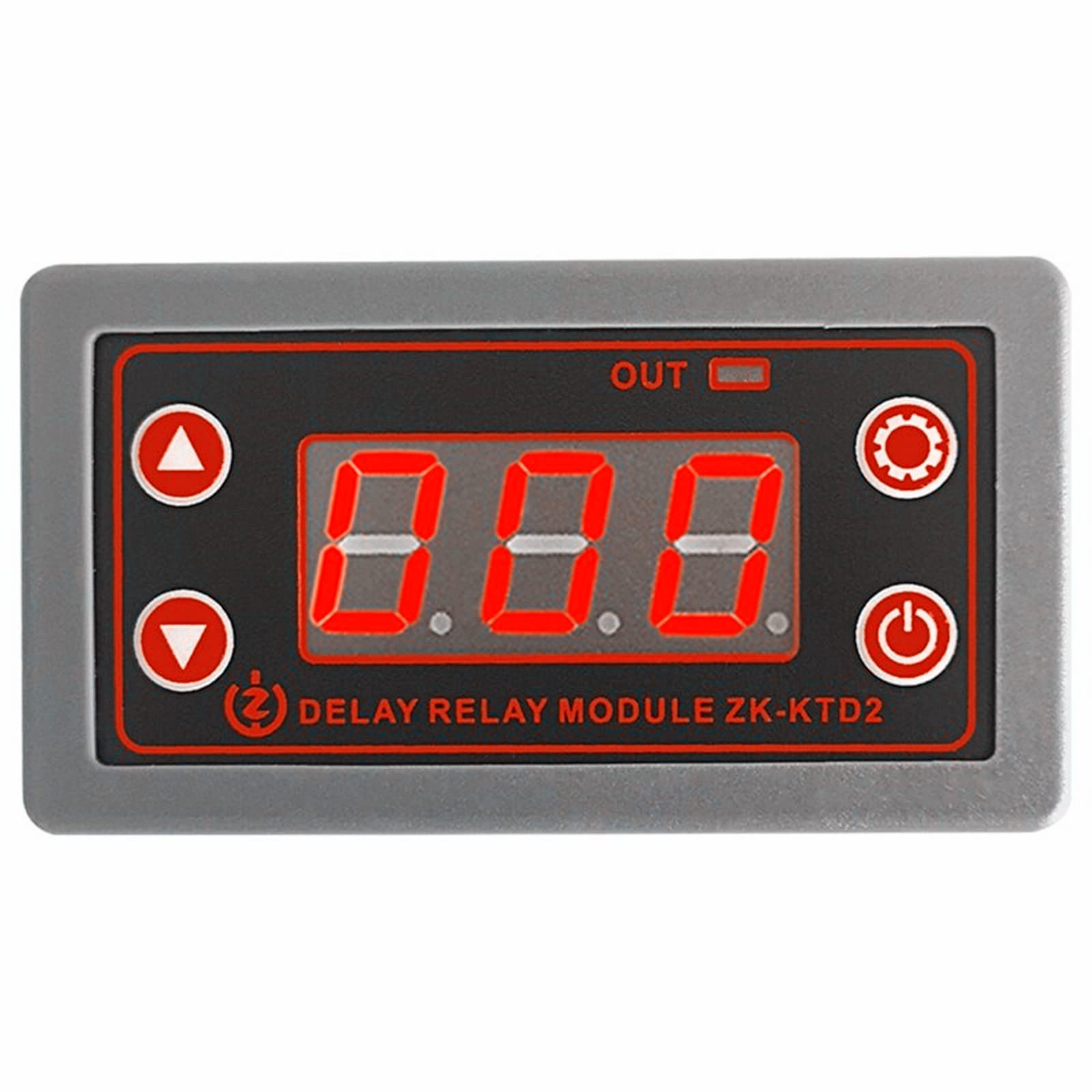 Time Delay Relay, CavalliFun Timer Delay Controller Module DC 5V 12V 24V, Delay Power-Off Trigger, LCD Display Delay-Off Cycle Timer 0.01s-9999mins and Delay Switch Control Support Micro USB 5V Input