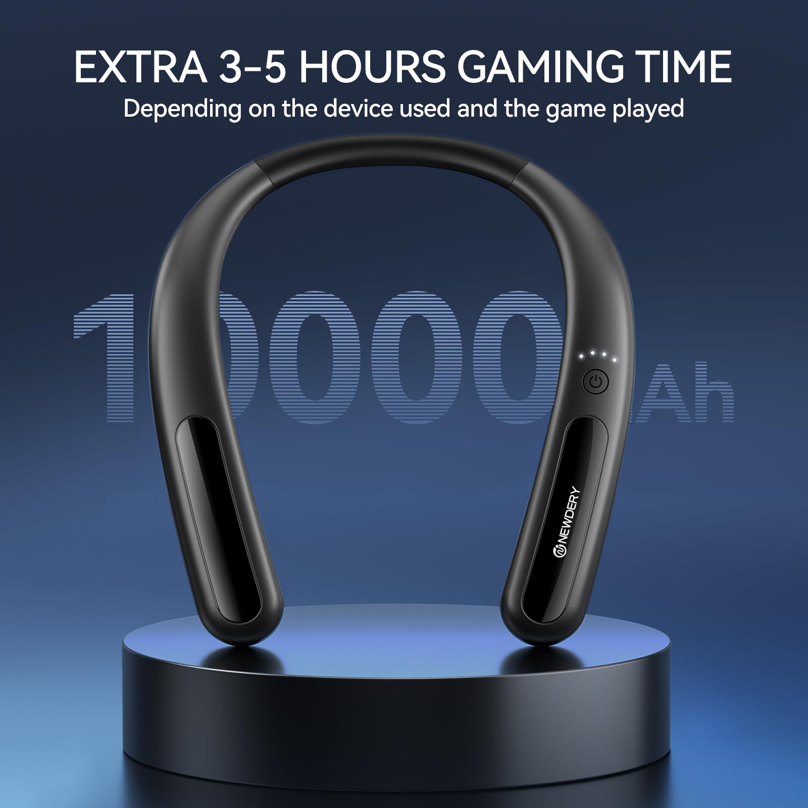NEWDERY Battery Pack for Meta Quest 3/2, 10000mAh Hanging Neck Power Bank for Extra 3-5H Playtime, PD Fast Charger for VR Oculus Quest 3/2 / 1 / Pro, Pico 4/4 Pro, HTC Vive, PSVR 2