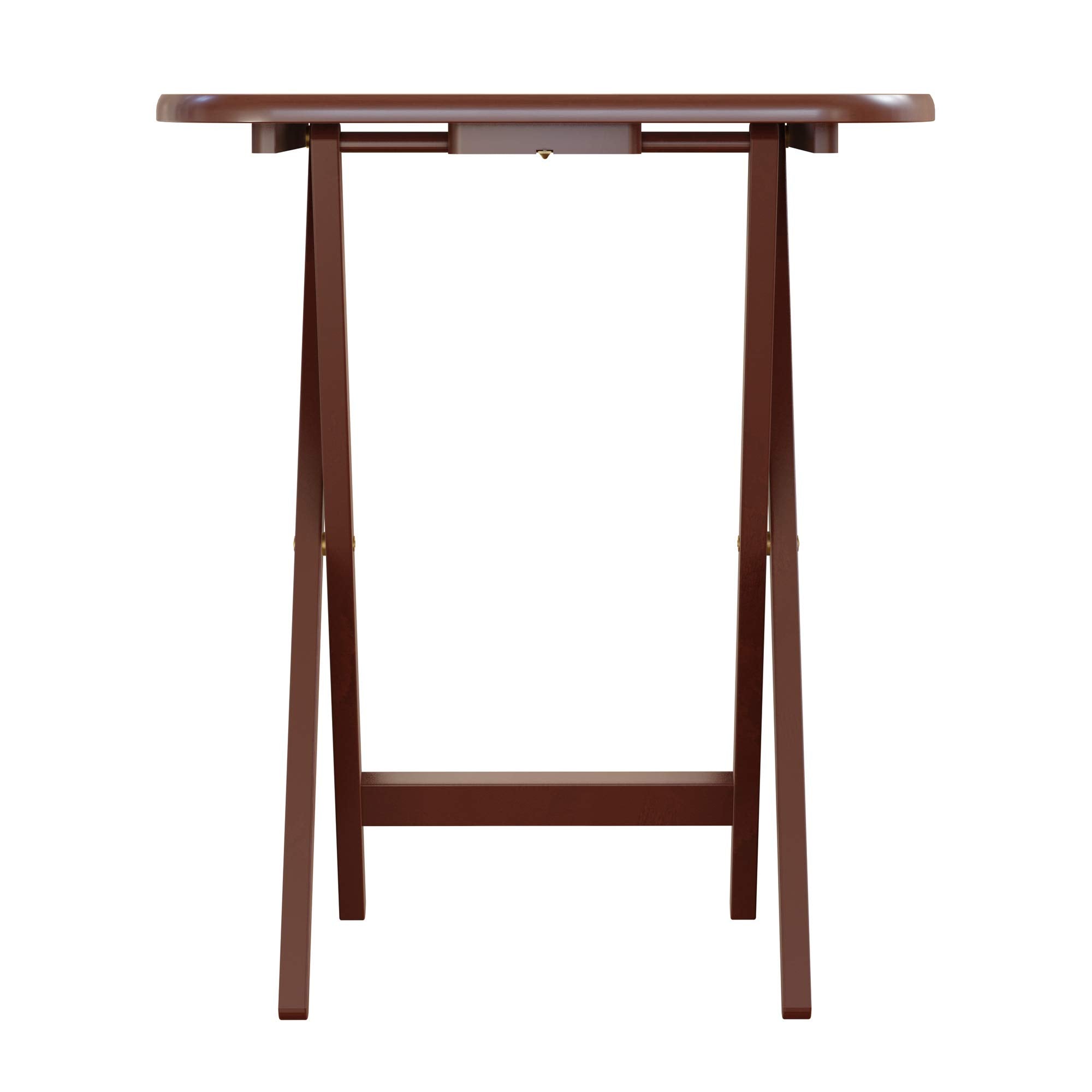Winsome Lucca Snack Table, 22.83"W x 25.79"H x 15.67"D, Brown,Walnut