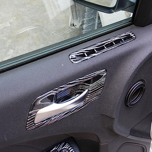 crosselec Central Control AC Switch Gear Shift Panel Cover Trim for Dodge Charger 2015-2022 (Laser Wood Grain-Door)