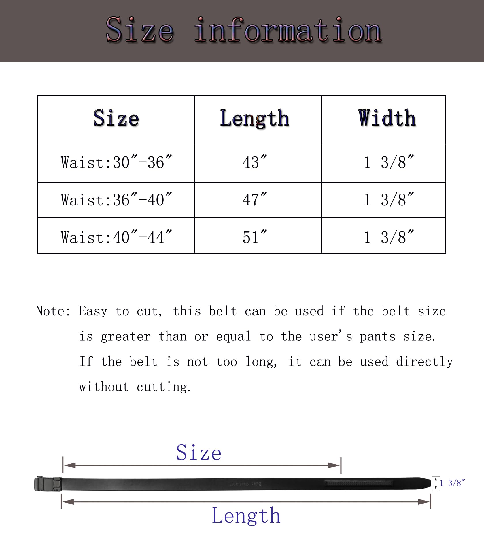 Bullko Ratchet Belt for Men - Mens Belt Leather 1 3/8" for Casual Jeans - Micro Adjustable Belt Fit Everywhere, 36