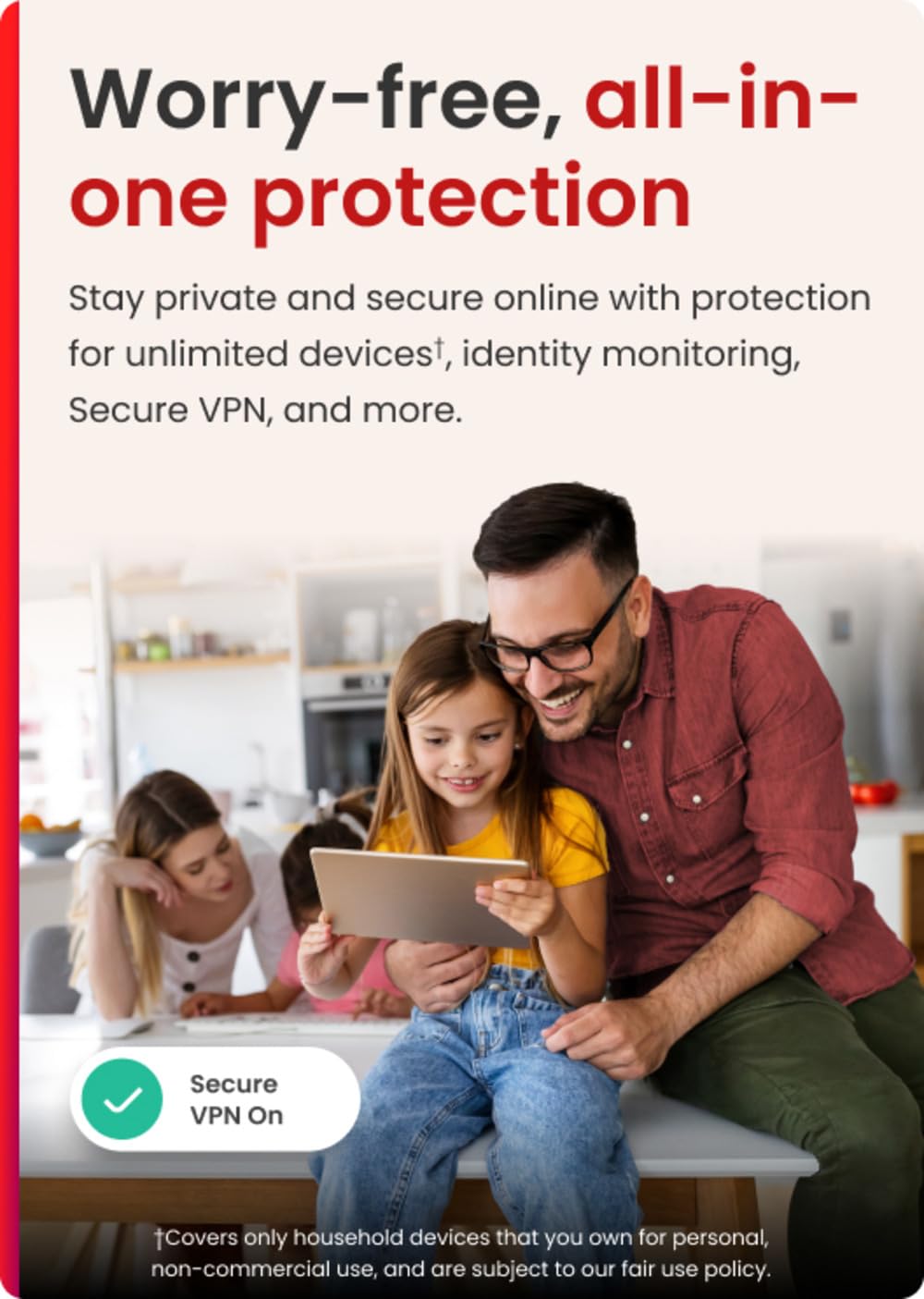 McAfee+ Premium Family Unlimited Devices 2025 Ready | Cybersecurity Software Includes Antivirus, Secure VPN, Password Manager, Identity Monitoring, Parental Controls | Download