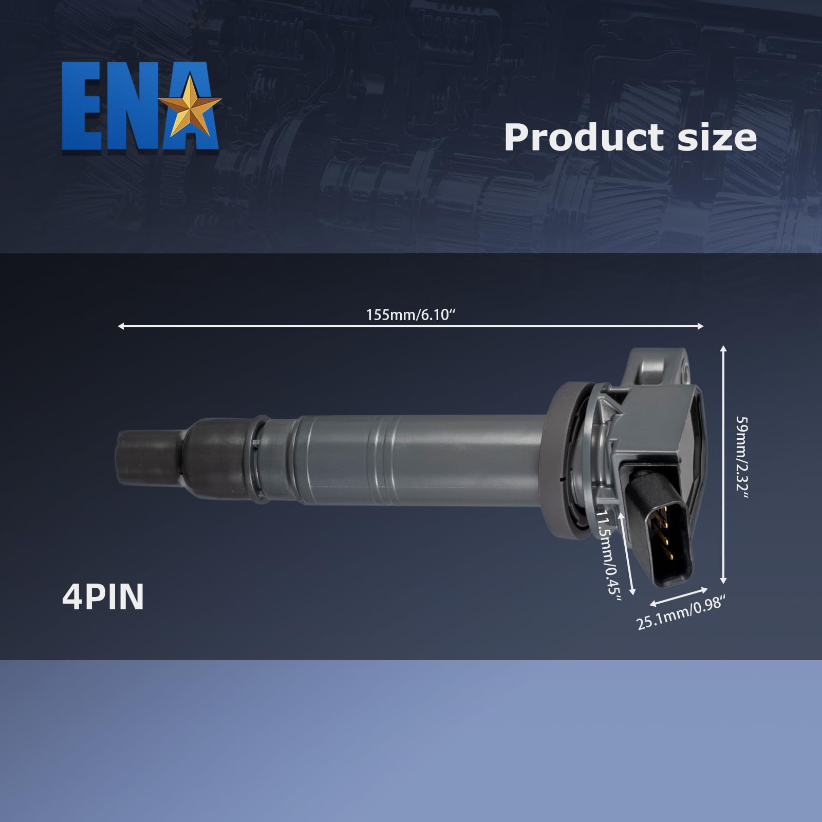 ENA 8 Ignition Coil for V8 4.7 4.3 Compatible with Toyota Tundra Sequoia Land Cruiser 4Runner Lexus LX470 GX470 GS430 LS430 SC430 2000 2001 2002 2003 2004 205 2006 2007 2008 2009 Coils for UF230 UF493
