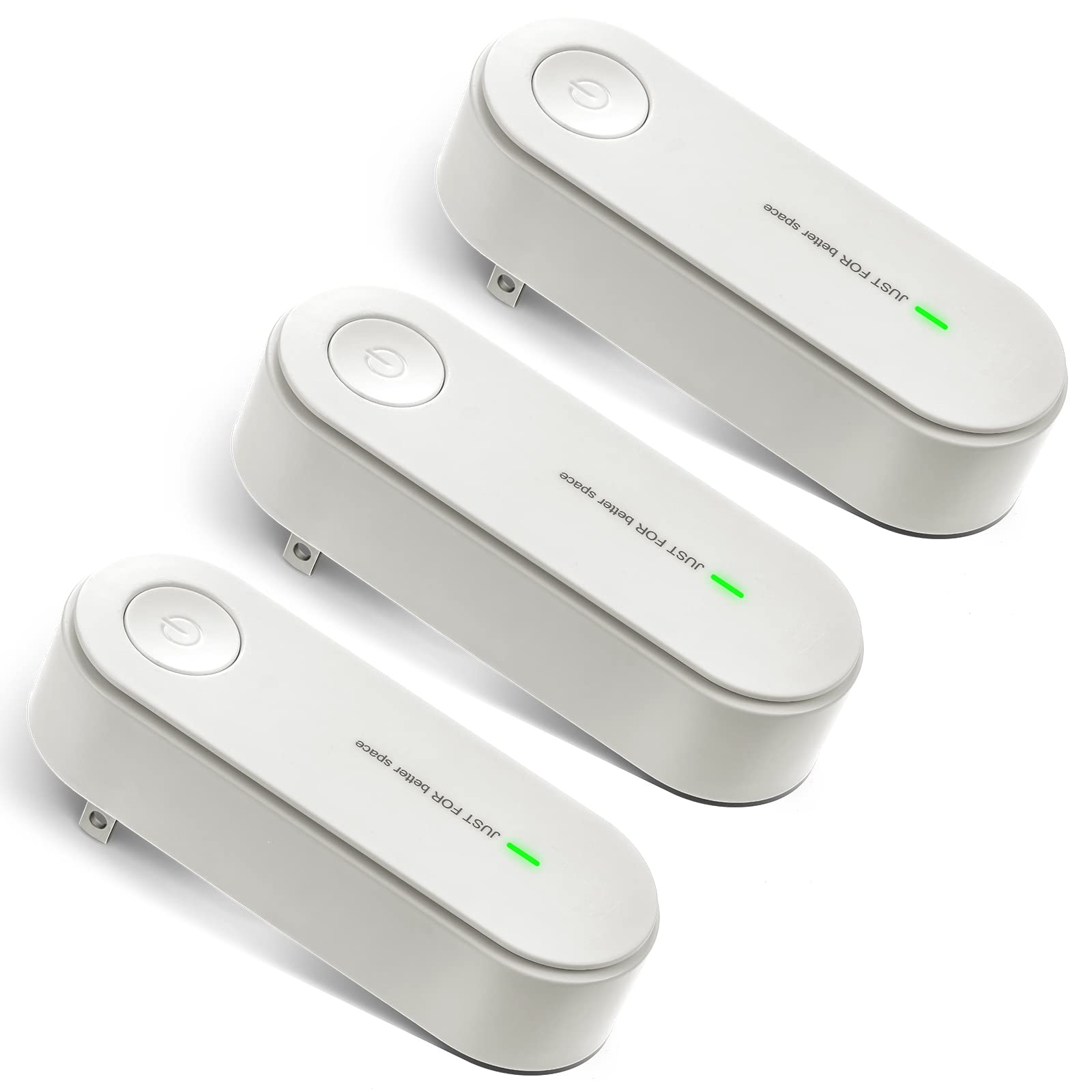 Qualirey 3 Pcs Air Purifier Plug in Portable Negative Ion Generator Filterless Home Air Ionizers Freshener Filter Cleaner for Removing Smell Pollutants Odor Dust Car Room Bedrooms Toilets Office