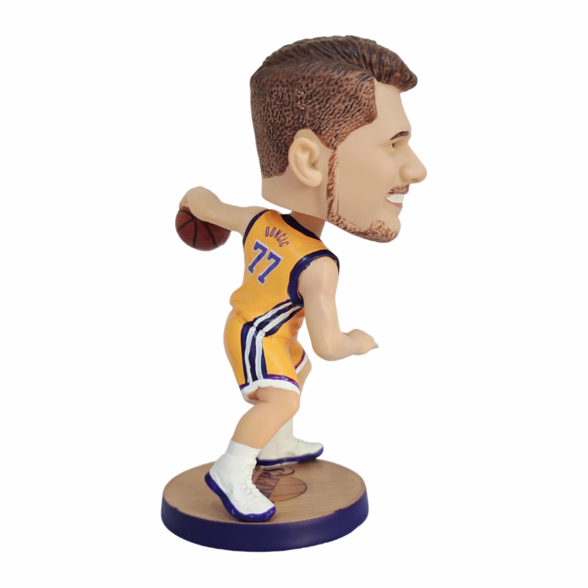 Ru.Master Doncic Bobblehead Basketball Action Figure - 5.3 in Hand-Painted Resin Collectible Doll - Perfect Sports Fan Gift - Doncic in Iconic 77# Jersey