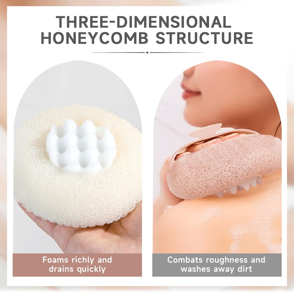 Super Soft Sunflower Suction Cup Bath Ball, 2025 New 2-in-1 Sunflower Bath Ball Exfoliating Bath Sponge Cleaning Brush, Sponge Mesh Pouf Shower Ball for Women, Men Shower (Mix-4Pcs)
