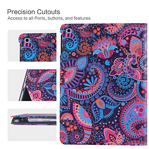 ipad 9.7 inch 5th/6th Generation 2017 2018 Case, ipad air 1 2 Case, Vimorco Premium Leather Protect Covers, Adjustable Stand with Auto Wake/Sleep, Blue Lemon