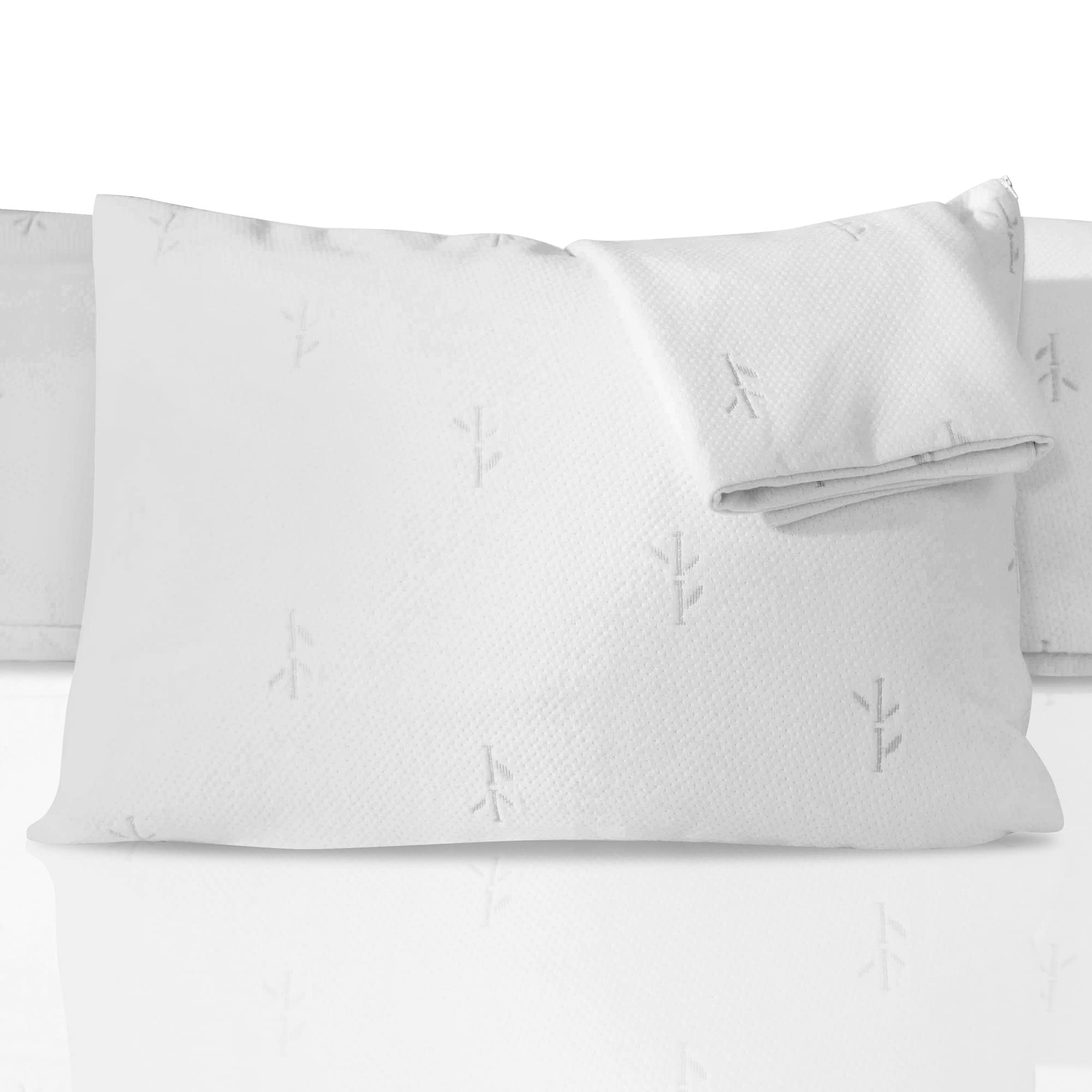 FeelAtHome 65% Polyester and 35% Rayon Derived from Bamboo Cooling Pillow Cover Waterproof - 20 x 54 Inches (Body Pillow) - Very Soft & Comfortable Zippered Pillow Cover Pillowcase