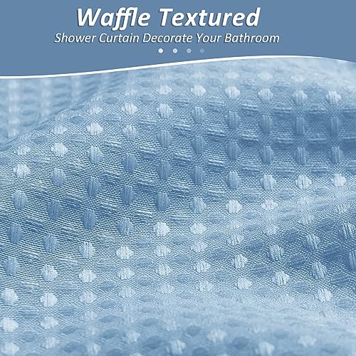 Green and White Ombre Shower Curtain Set for Bathroom,Geometric Pattern Bathroom Curtains with 12 Hooks,Waterproof Shower Curtain, Durable and Machine Washable, 72 x 72 inches, Green