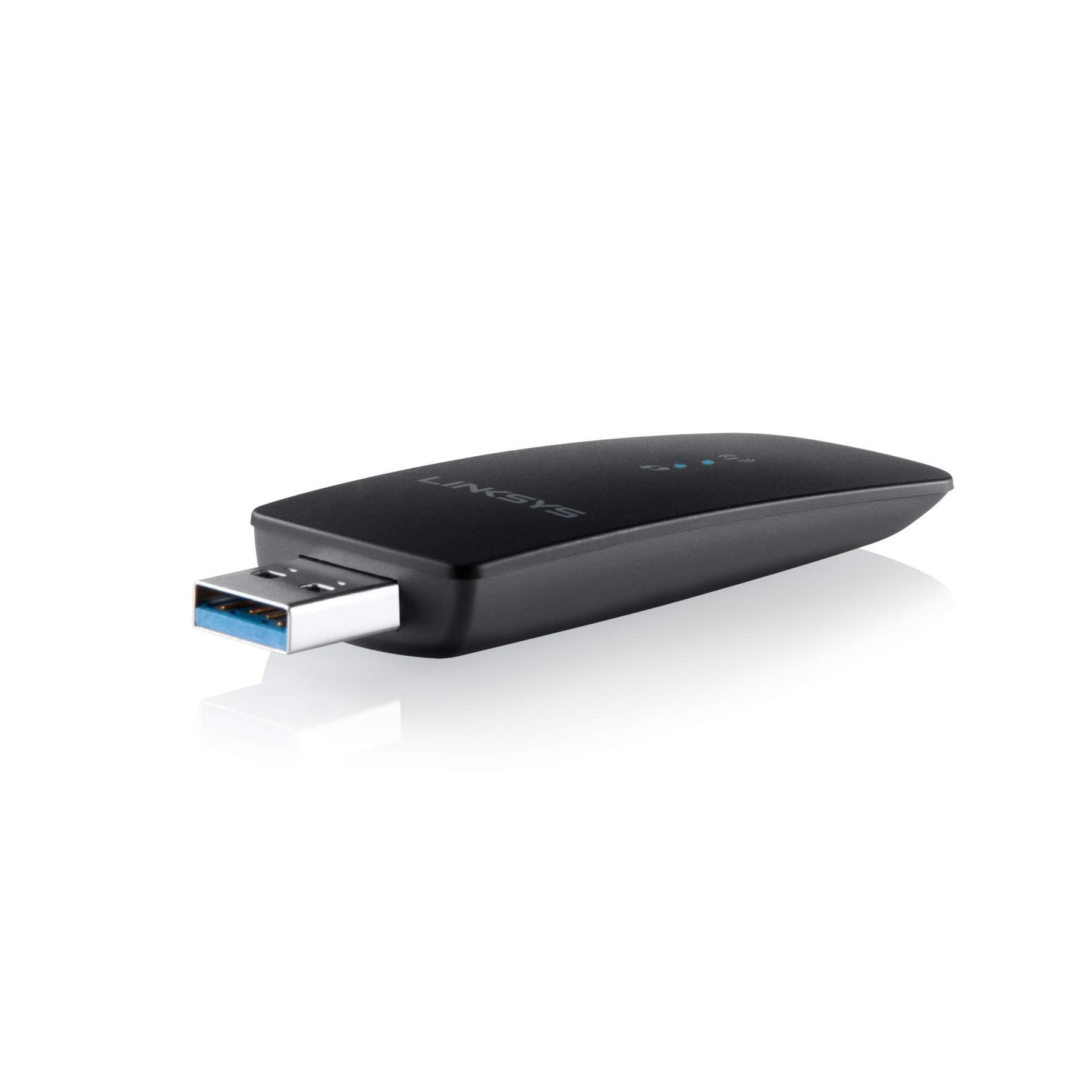 Linksys USB Wireless Network Adapter, Dual-Band wireless 3.0 Adapter for PC, 1.2Gbps (AC1200) Speed - WUSB6300