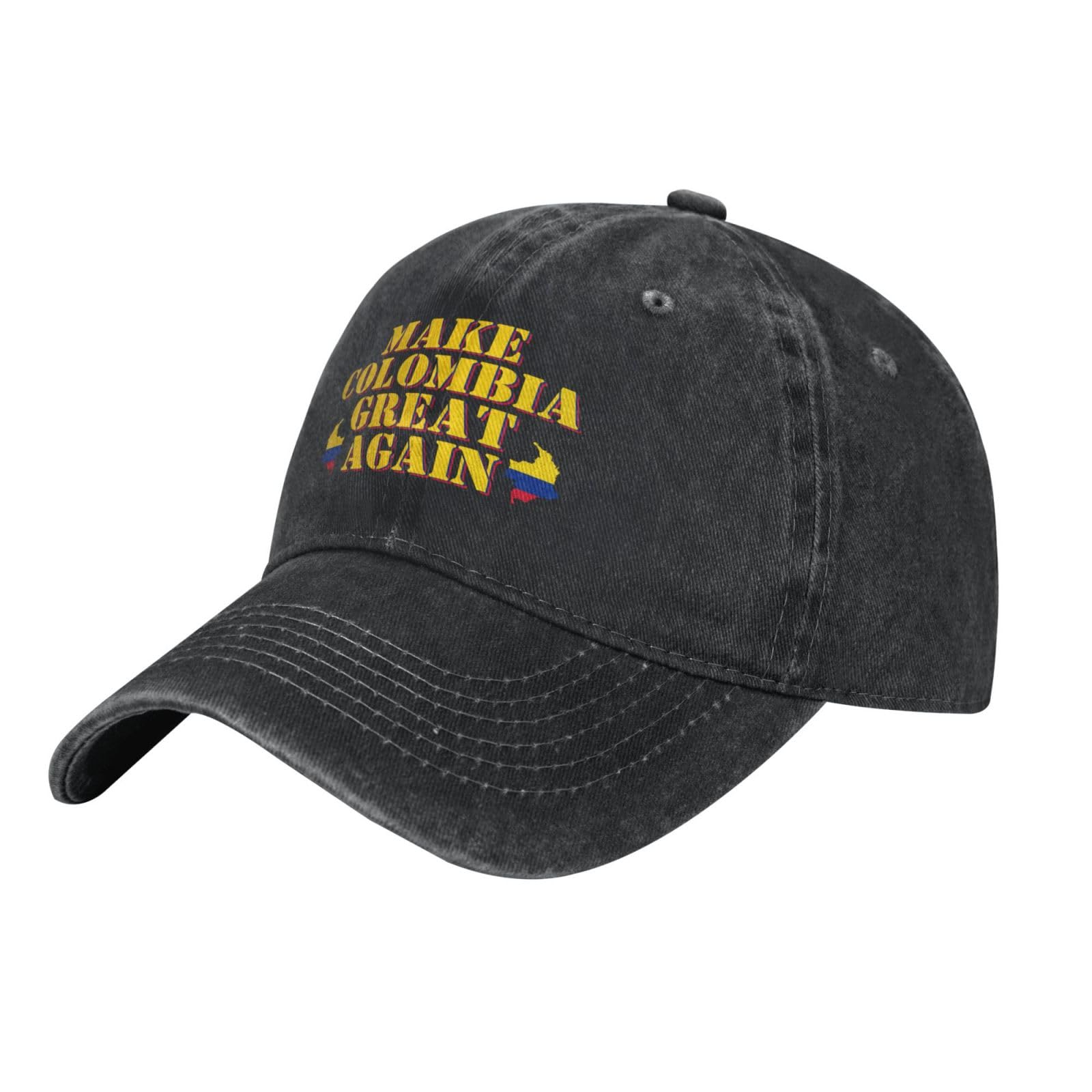 muciioa Make Colombia Great Again Hat Colombia Flag Trucker Cap for Men Women Black