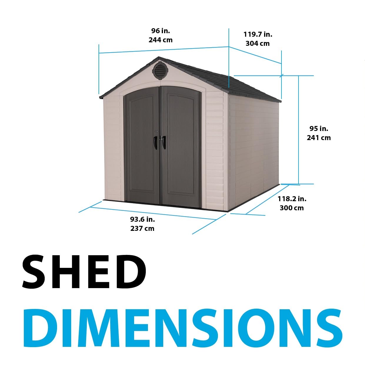 Lifetime Outdoor Storage Shed, 8 x 10 Feet