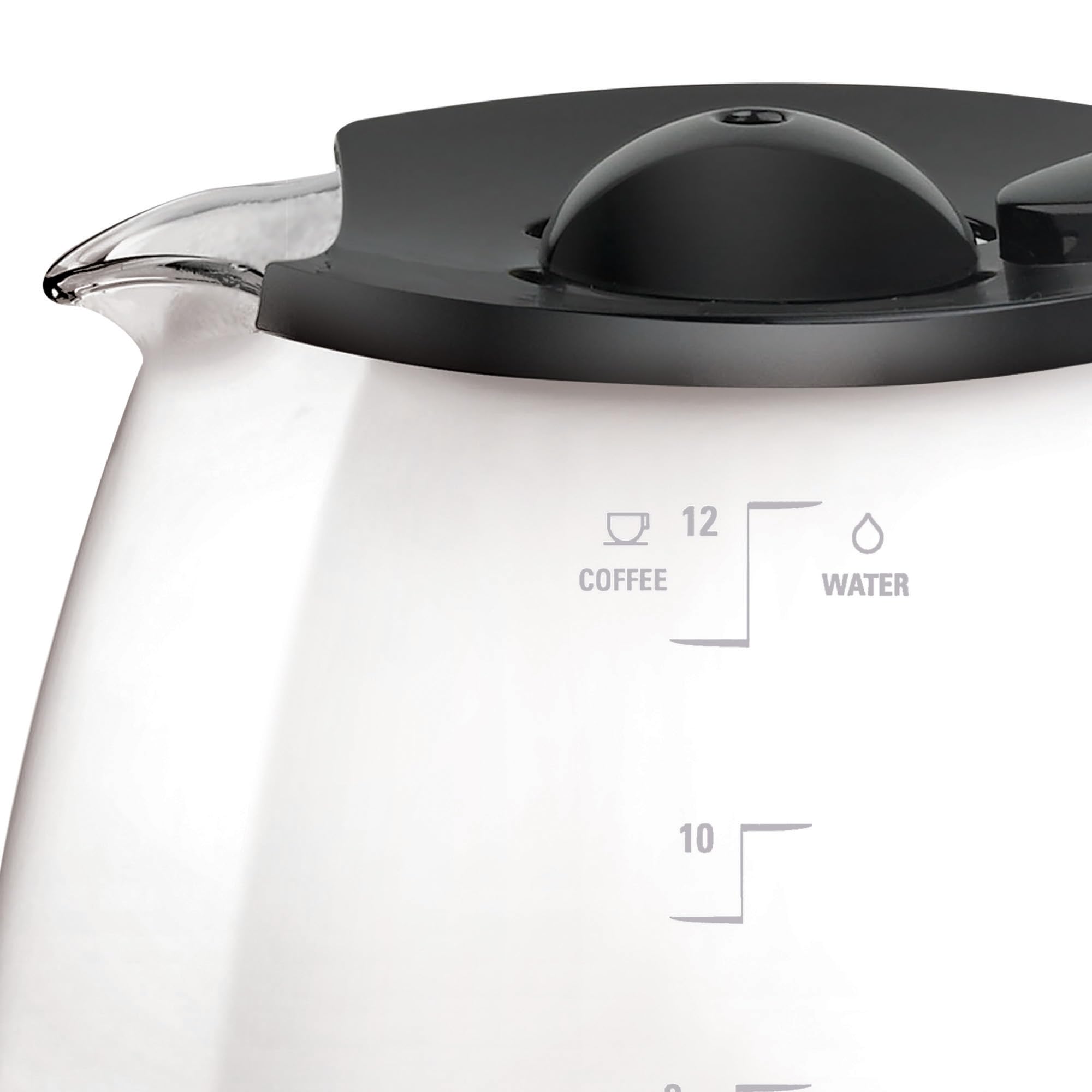 BLACK+DECKER 12-Cup Replacement Carafe, GC3100B, Duralife Glass, Dishwasher-Safe, 2 Extra Lids