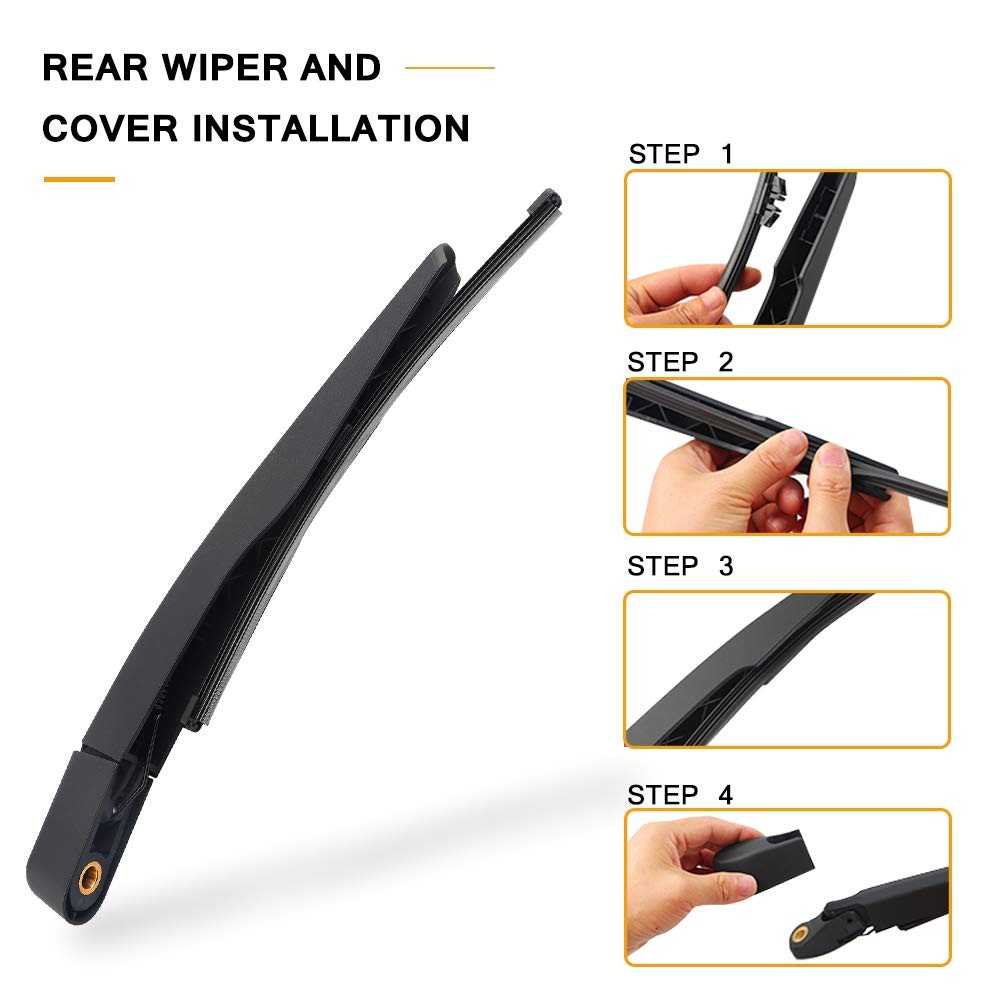 Rear Wiper Arm Blade Replacement for Ford Explorer 2011-2023,Escape 2013-2023,2015-2019 Lincoln MKX Back Windshield Wiper Blade Arm Set -Original Equipment Replacement