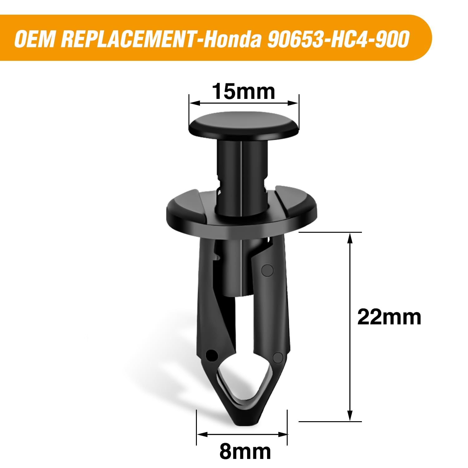 GOOACC 100PCS Fender Clips Body Rivets Engine Under Cover Splash Shield Guard Clips for Honda 90653-HC4-900,GM 21075686 7661855 with 1PC Fastener Remover