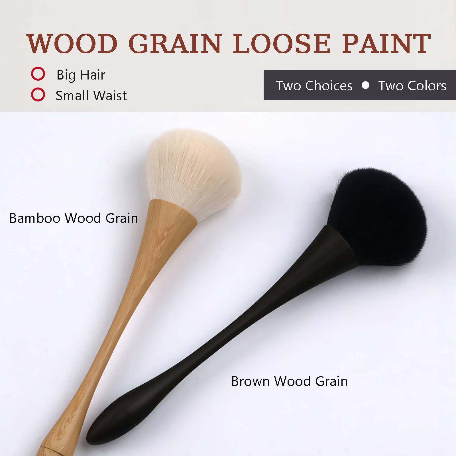 Makeup Brushes , Kabuki Makeup Brush,Professional Makeup Brushes Wooden Handle Cosmetics Brushes Foundation Concealer Powder Eye Make up Brushes (Wood color)