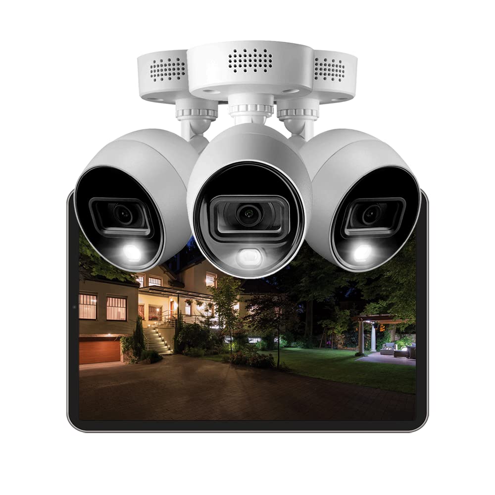 Lorex D4K2AD-1616 4K 20-Channel (16 Wired and 4 Wi-Fi) 2TB Wired DVR System with 16x Analog Active Deterrence Cameras