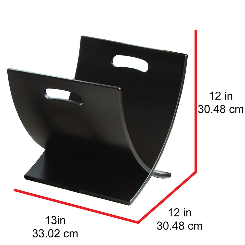 Oceanstar Contemporary Wooden Magazine Rack, Espresso