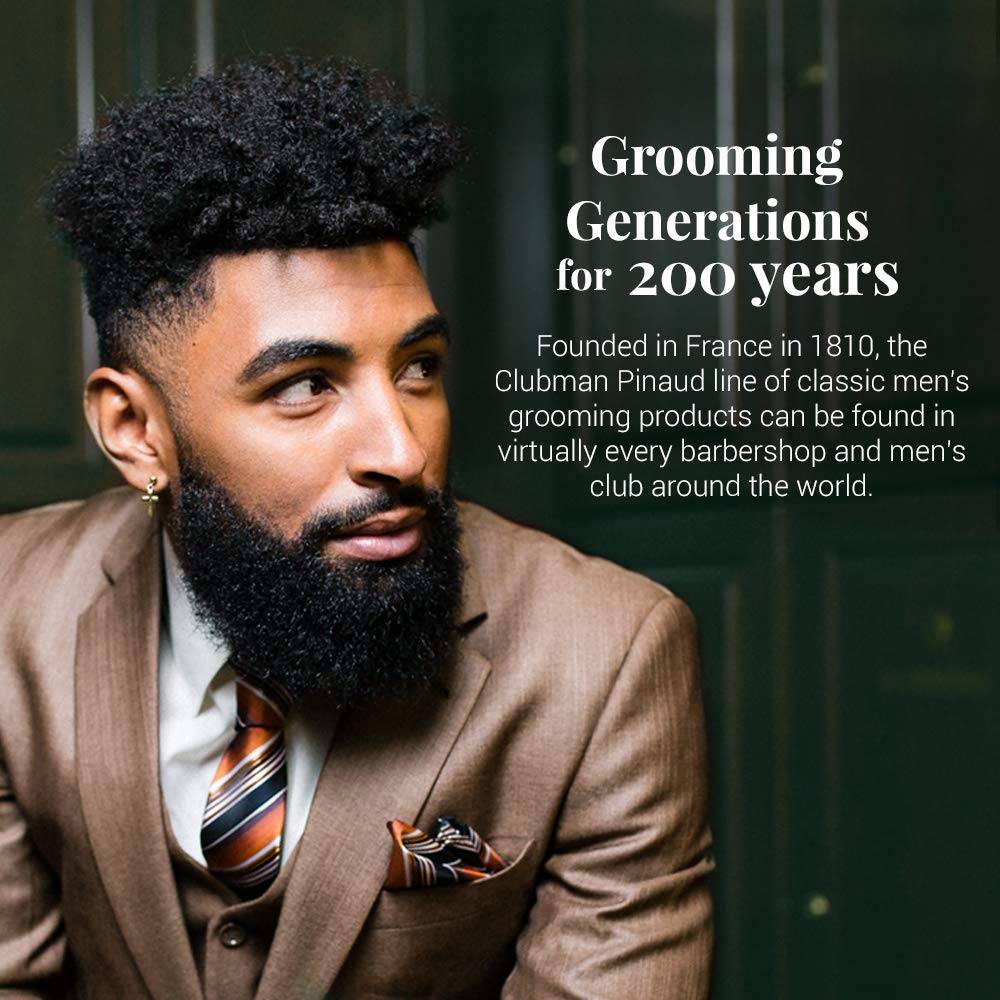 Clubman Pinaud 3-in-1 Beard Kit – Includes Conditioner, Beard Oil and Balm, Starter Kit for Men