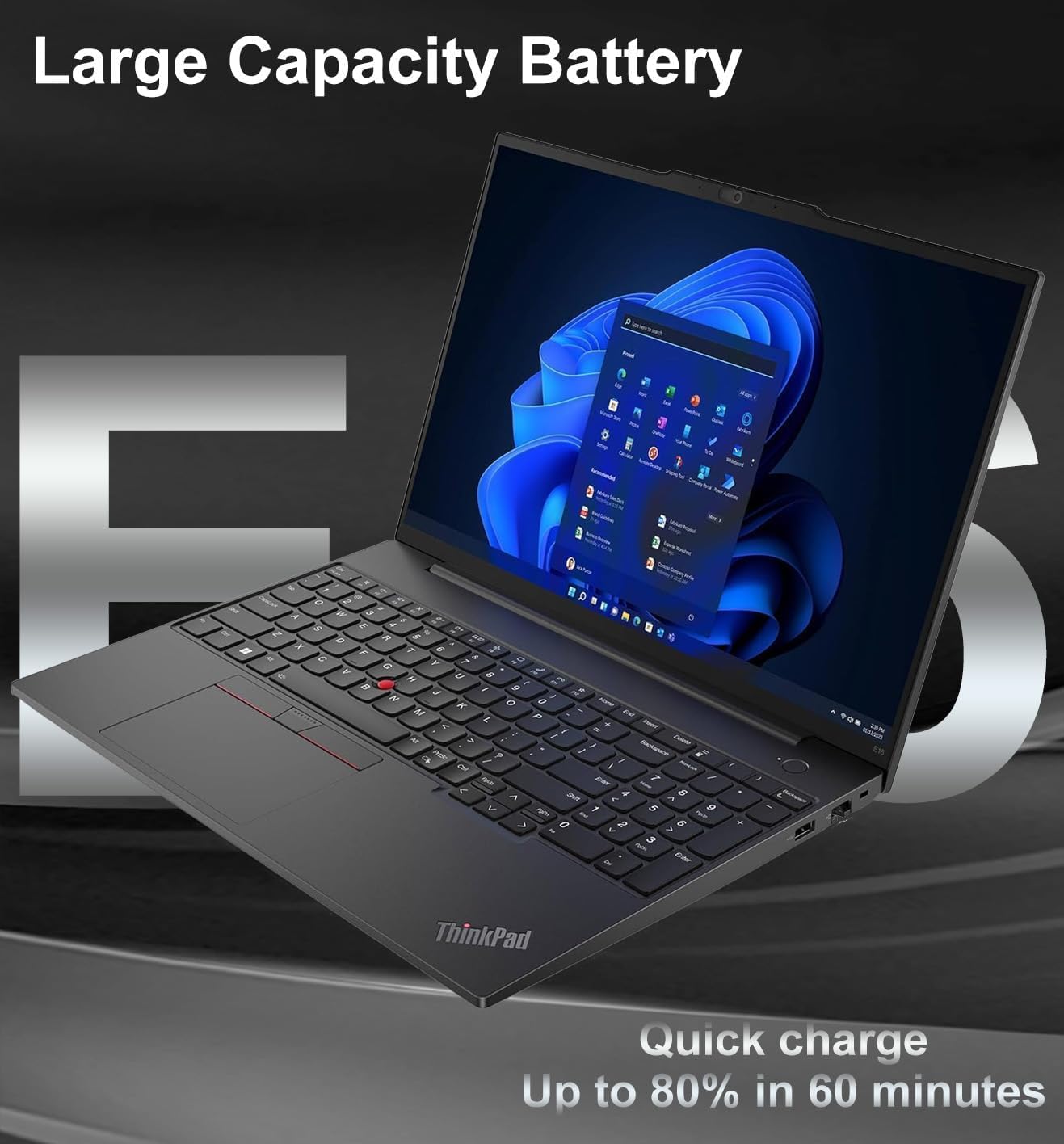 Lenovo ThinkPad E16 Gen 2 Business Laptop (16" FHD+ Anti-Glare, Intel Core Ultra 5 125U (> i7-1355U), 32GB DDR5 RAM, 1TB SSD) Fingerprint, Backlit, Webcam, Ethernet, Win 11 Pro, 2025 AI PC, Black