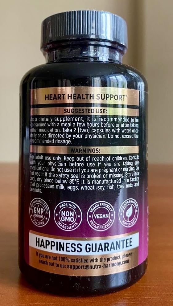 NUTRAHARMONY Beet Root 5-in-1 Complex Capsules - Healthy Blood Pressure Support Supplement** for Heart & Circulation Support - with Hawthorn Berry, Hibiscus & Garlic - Made in USA, 120 Capsules