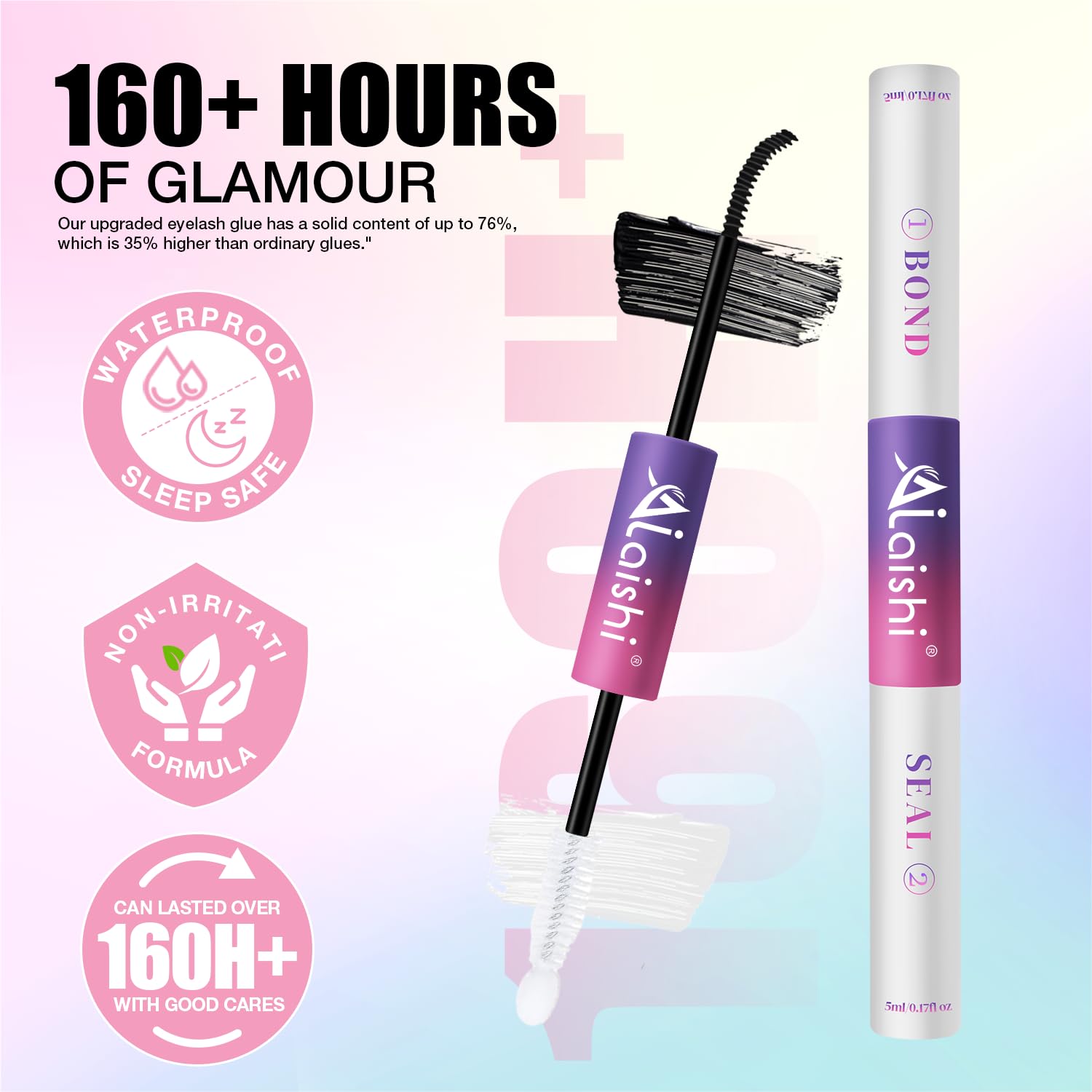 Lash Clusters Kit, DIY Cluster Eyelash Extensions 9‑16mm, 30D+40D, 280pcs, D Curl Natural Volume Lashes with Lash Bond and Seal, Tweezers–Waterproof Fake Cat Eye Wispy Individual Clusters(16MIX1-1-S)