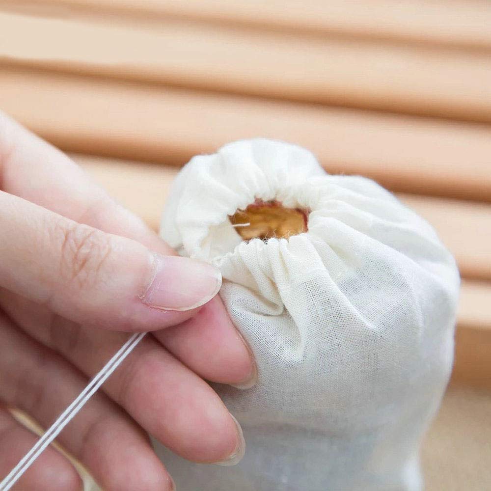 TamBee 100 Pack Disposable Tea Filter Bags Tea infusers 4" x 6" Empty Muslin Drawstring Seal Filter Tea Bags Drawstring Herb Loose Tea bag for Brew Tea Cold Brew Coffee(4" x 6" /10 x 15cm)