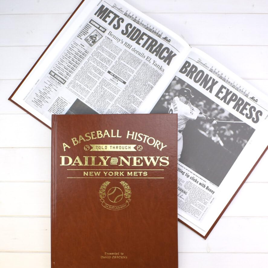 Signature gifts New York Baseball Personalized History Book - Mets Baseball Fan Gift - A Major League History Told Through Archive Newspaper Coverage (New York Mets)