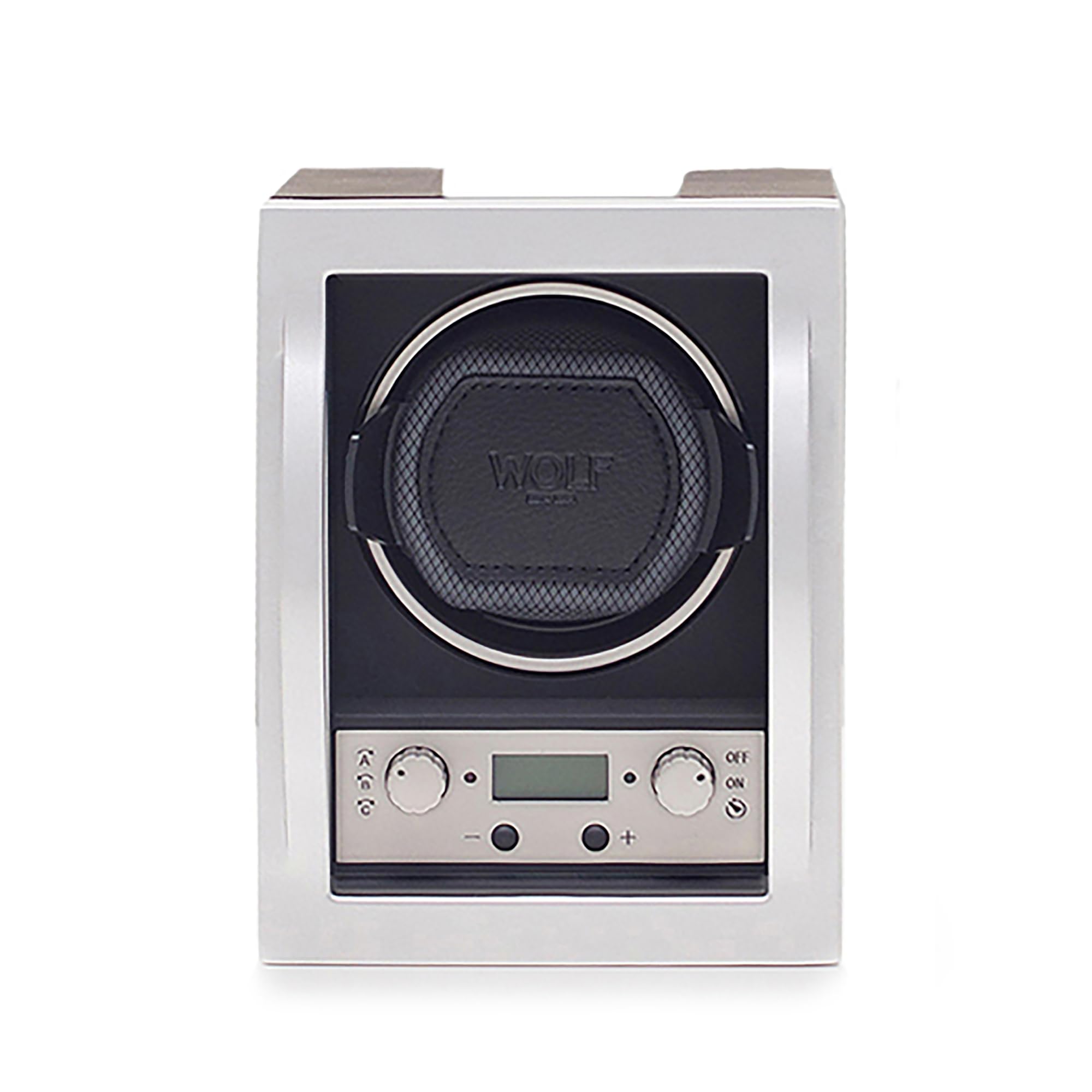 Wolf Module 4.1 Watch Winder, Black - Secure Fit with Patented Lock-in Dynamic Cuff - Accommodates All Wrist Sizes - Includes Universal Adapter
