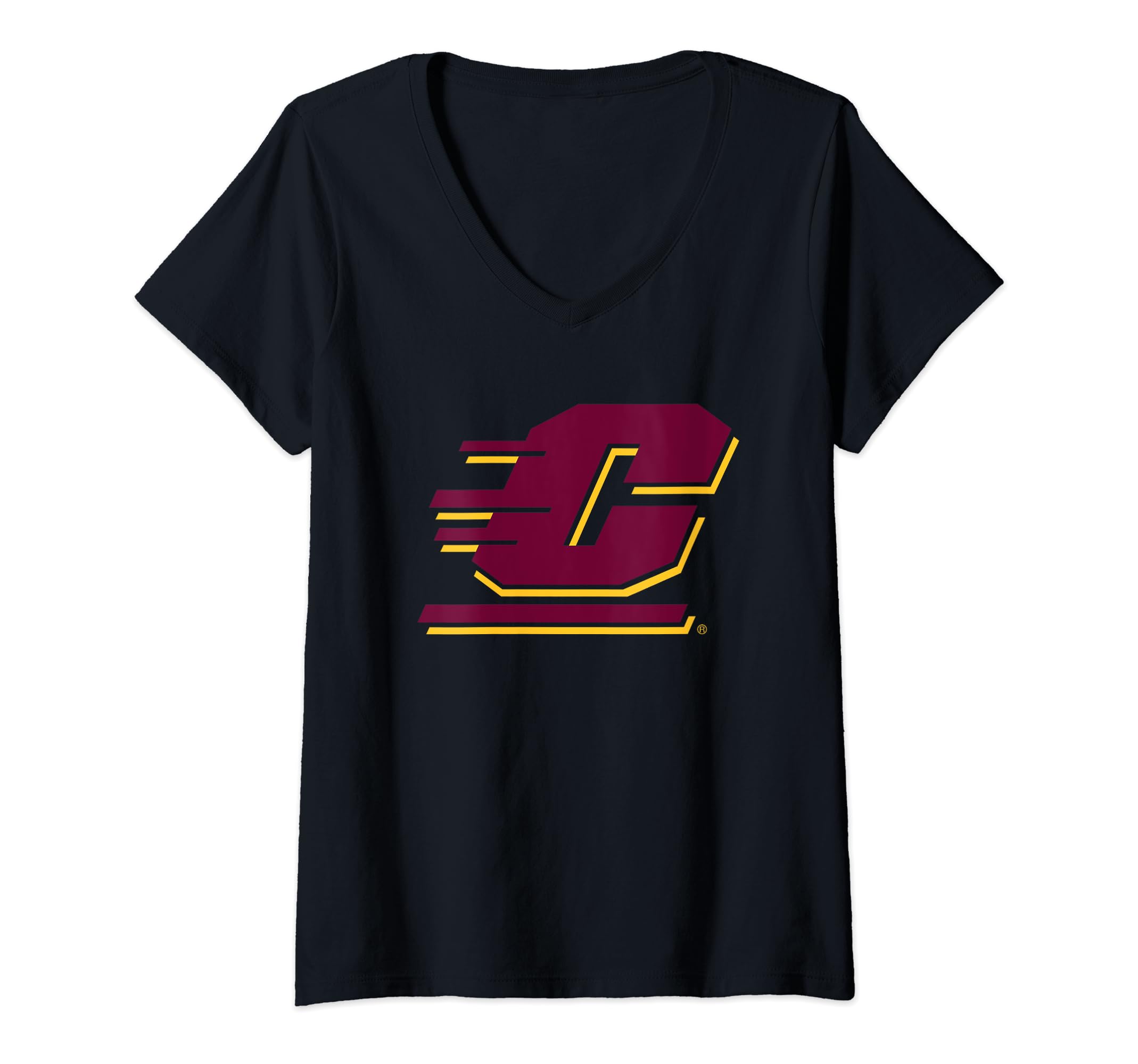 Womens Central Michigan Chippewas Icon Officially Licensed V-Neck T-Shirt