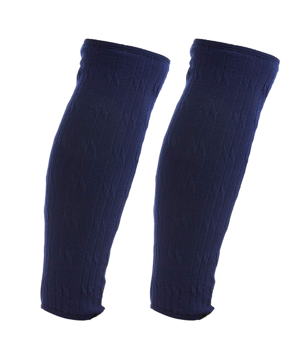Silvert's Adaptive Clothing & Footwear Men’s & Women’s Cable Sweaterknit Leg Warmer - Navy