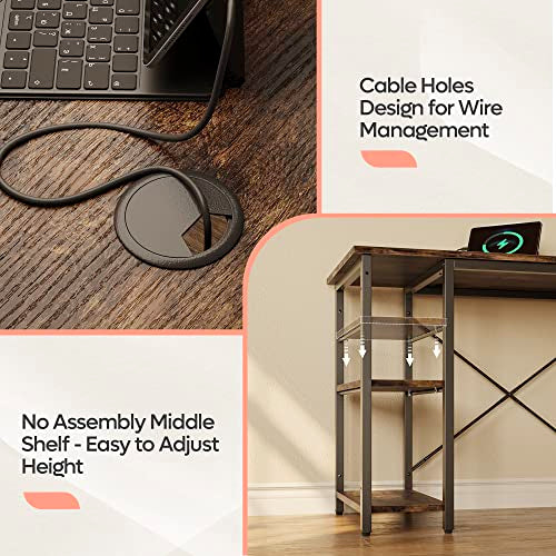 Bestier L Shaped Desk with Shelves 86 Inch Reversible Corner Computer Desk or 2 Person Long Table for Home Office Large Gaming Writing Storage Workstation P2 Board with 3 Cable Holes, Black