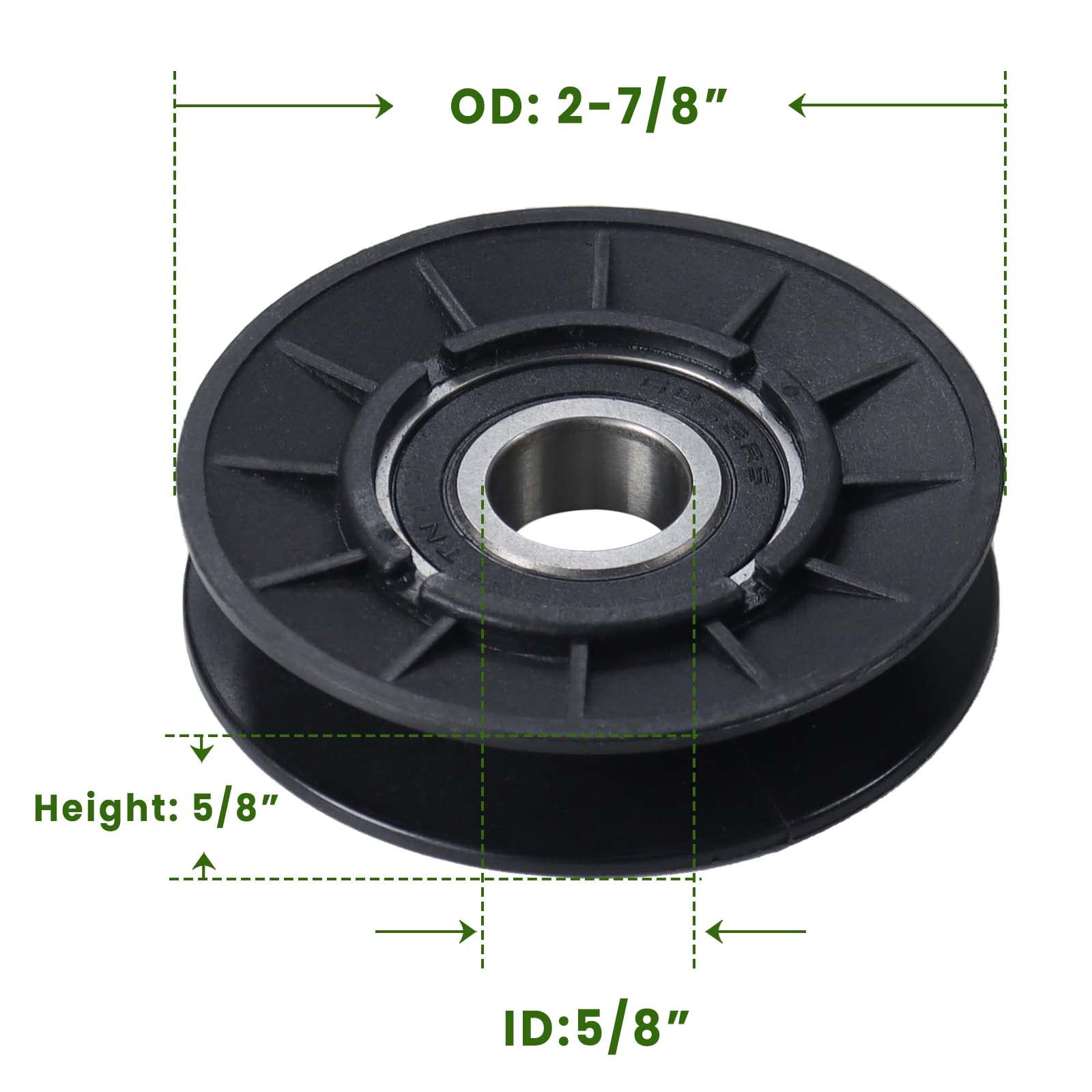 BOSFLAG GX20286 Idler Pulley Replace John Deere GX20286, AM103019, AM32672, Troy-Bilt 1760097 for L100, L105, L107, L108, L110, L111, L118, L120, L130, L1742, L2048 Lawn Tractors