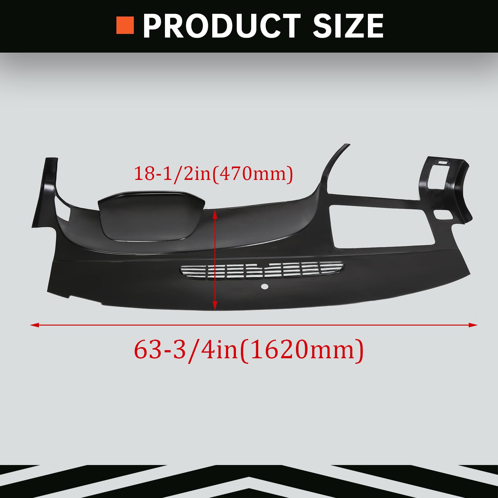 Kojem Dash Board Cover Compatible with 2007-2013 Chevy Silverado LS LT WT GMC Sierra SL SLE WT w/Dual Glovebox Dashboards Black
