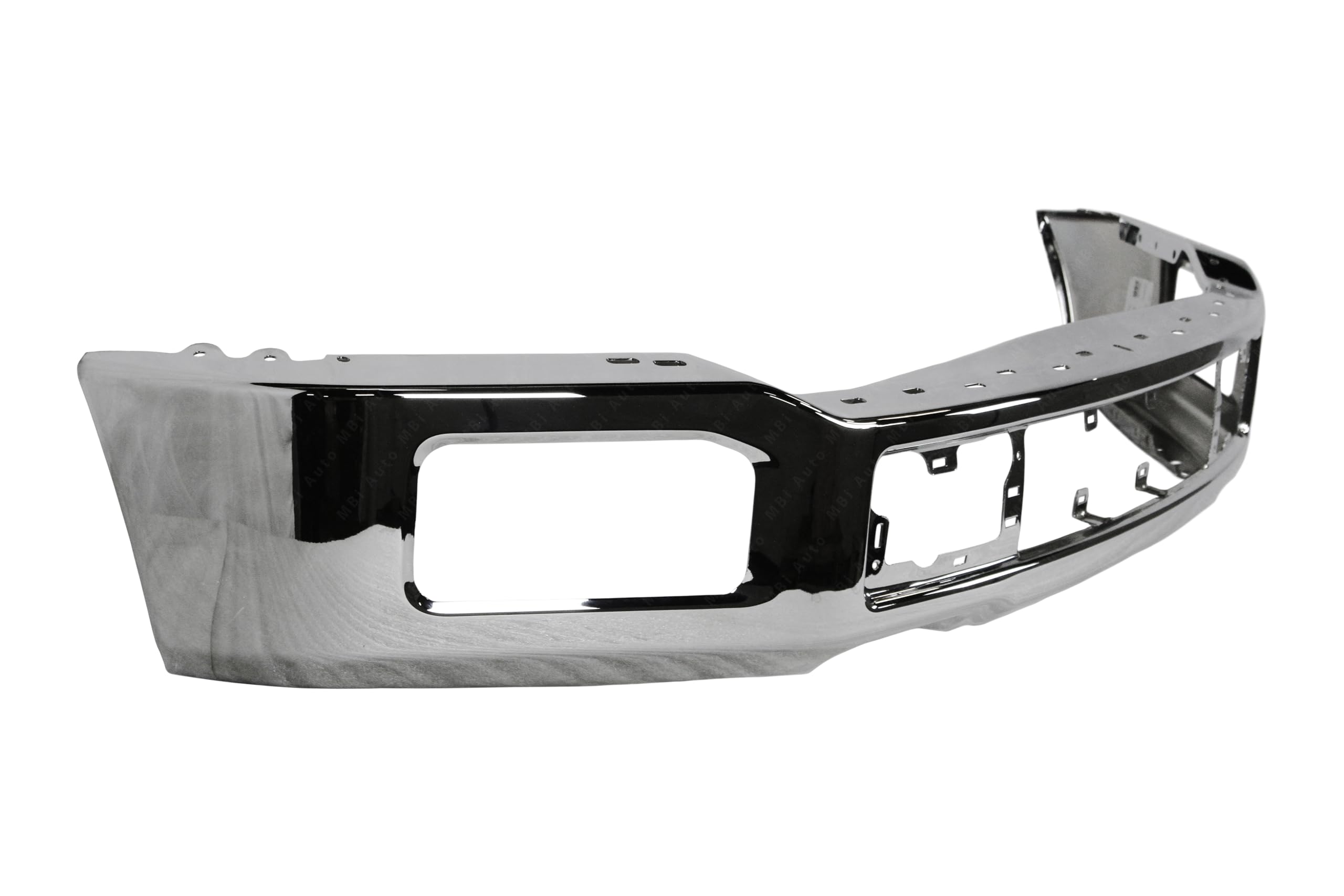 BUMPERS THAT DELIVER - Chrome, Steel Front Bumper Face Bar Compatible with 2018 2019 2020 Ford F-150 w/Fog 18 19 20, FO1002430