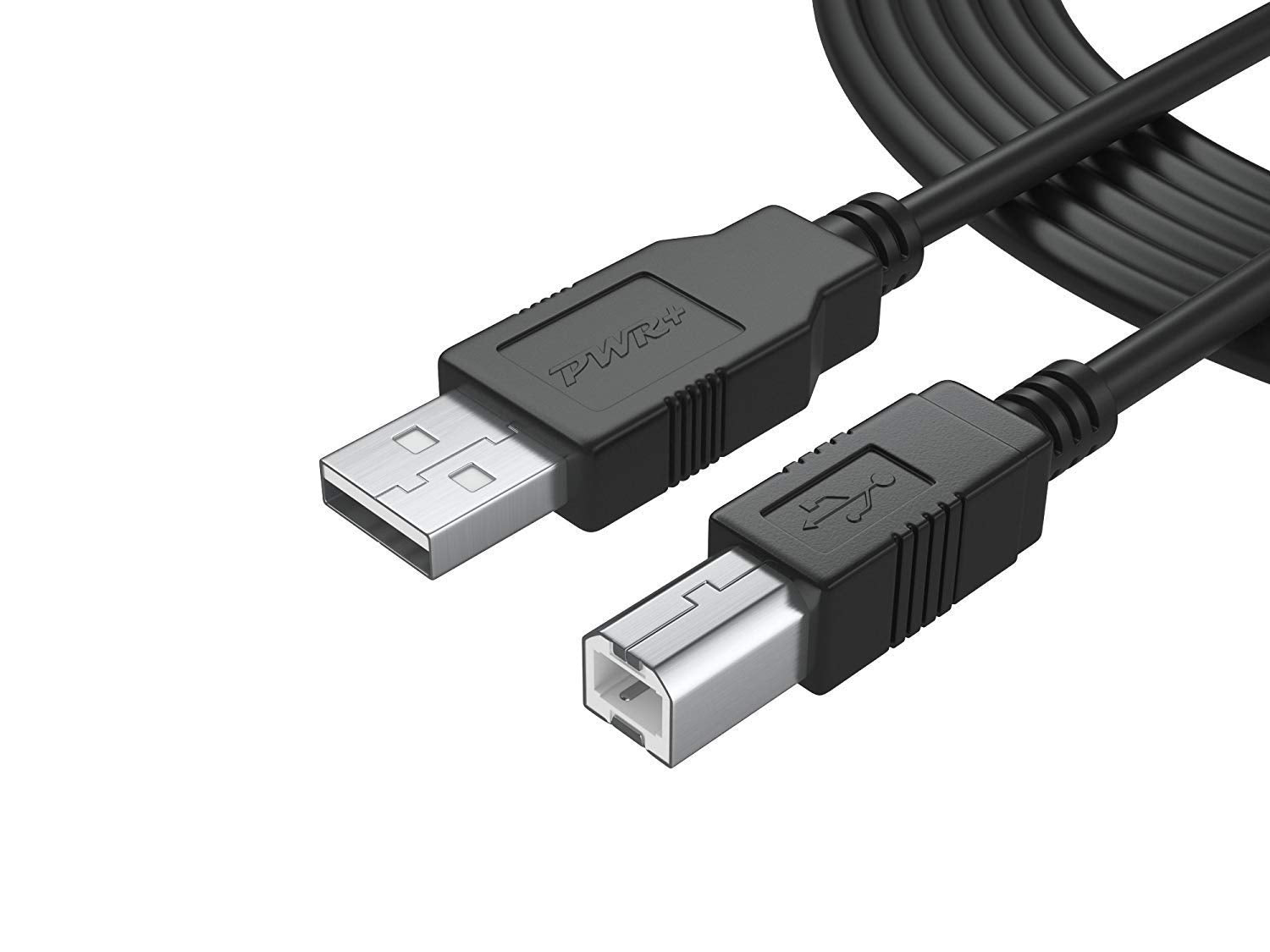 25Ft Extra Long USB-2.0 Cable Type-A to Type-B High Speed Cord for Audio Interface, Midi Keyboard, USB Microphone, Mixer, Speaker, Monitor, Strobe Light System, USB-Printer-Cable, Hp Canon Pixma Epson